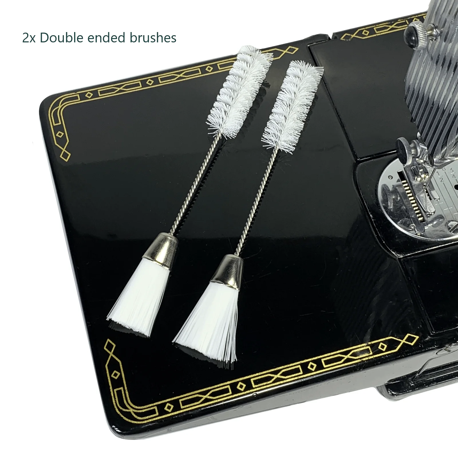 2 Pack Sewing Machine Lint Brush Wire Handle with Nylon Bristles Double or Single Ended - Image 3