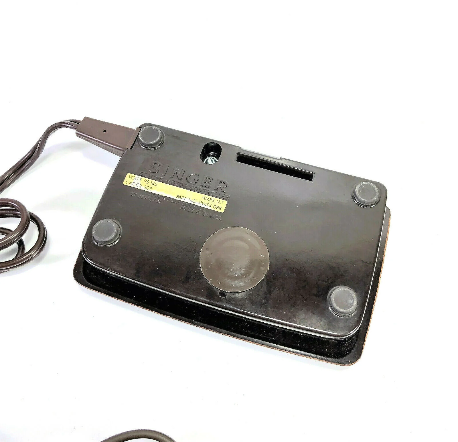 Singer 301 401 403 404 Sewing Machine Foot Pedal Speed Control & Power Cord Simanco CR 303 - Image 5