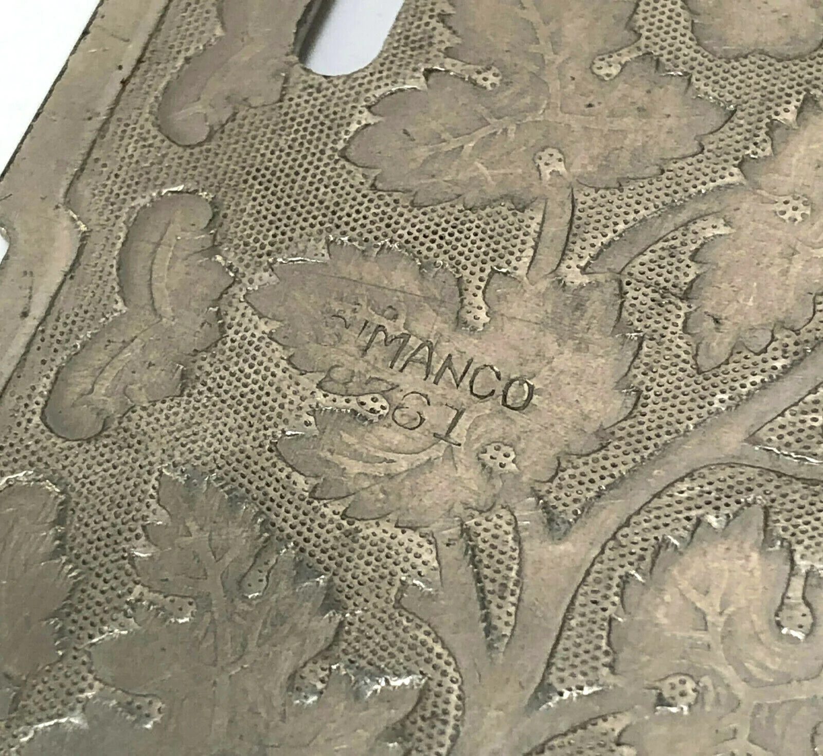 Early Singer 128 Side Face Plate and Rear Cover Plate in Grape Pattern Simanco 8361 8427 - Image 4