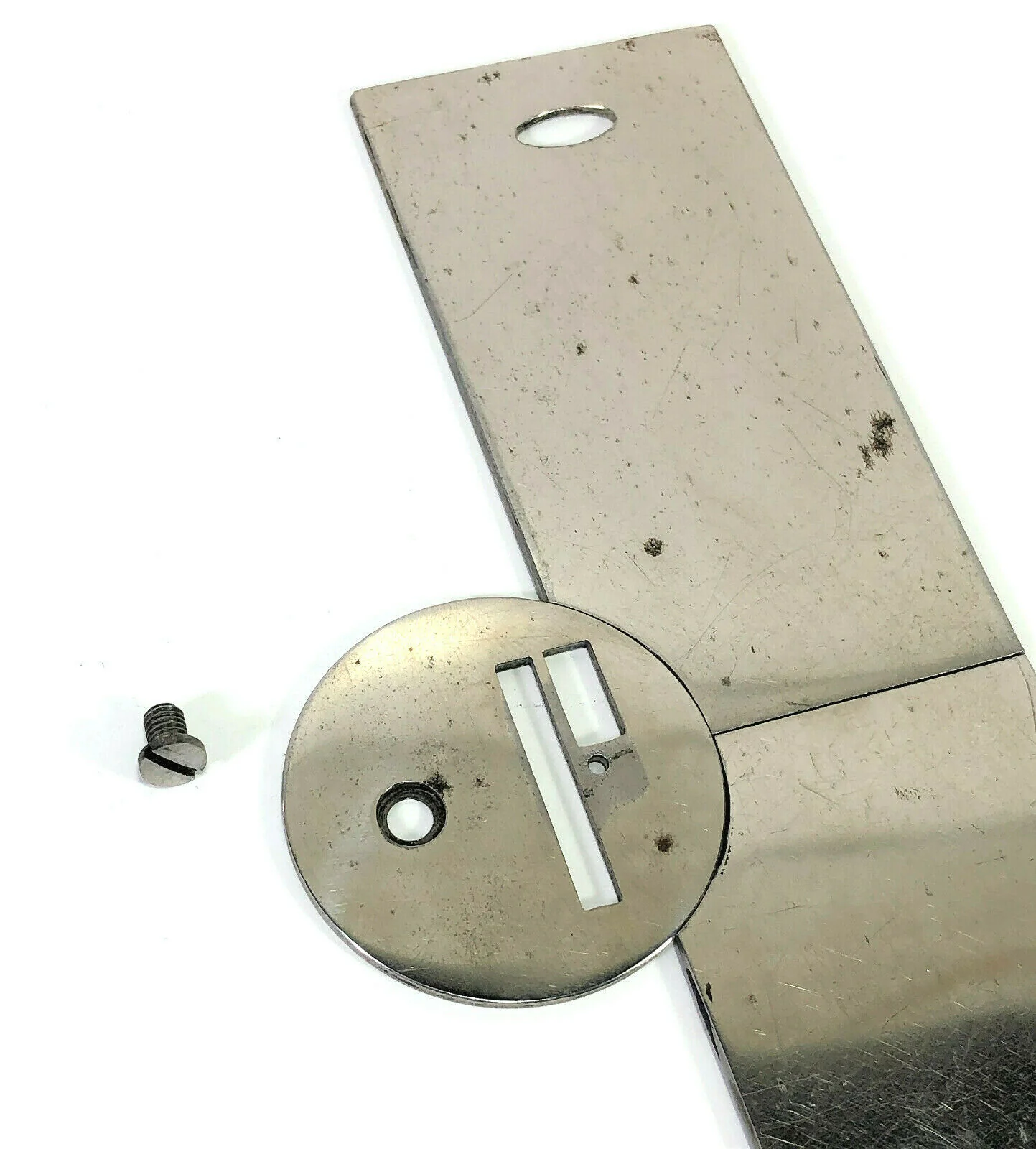 Early Singer 28 128 Sewing Machine Front Rear Slide Throat Plate Set Simanco 54513 54512 8240 - Image 2