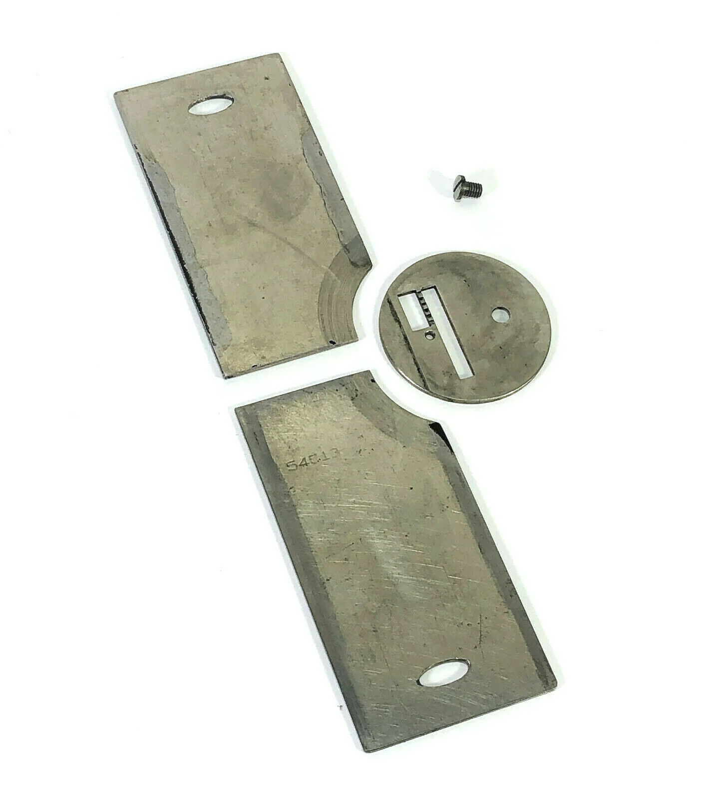 Early Singer 28 128 Sewing Machine Front Rear Slide Throat Plate Set Simanco 54513 54512 8240 - Image 4