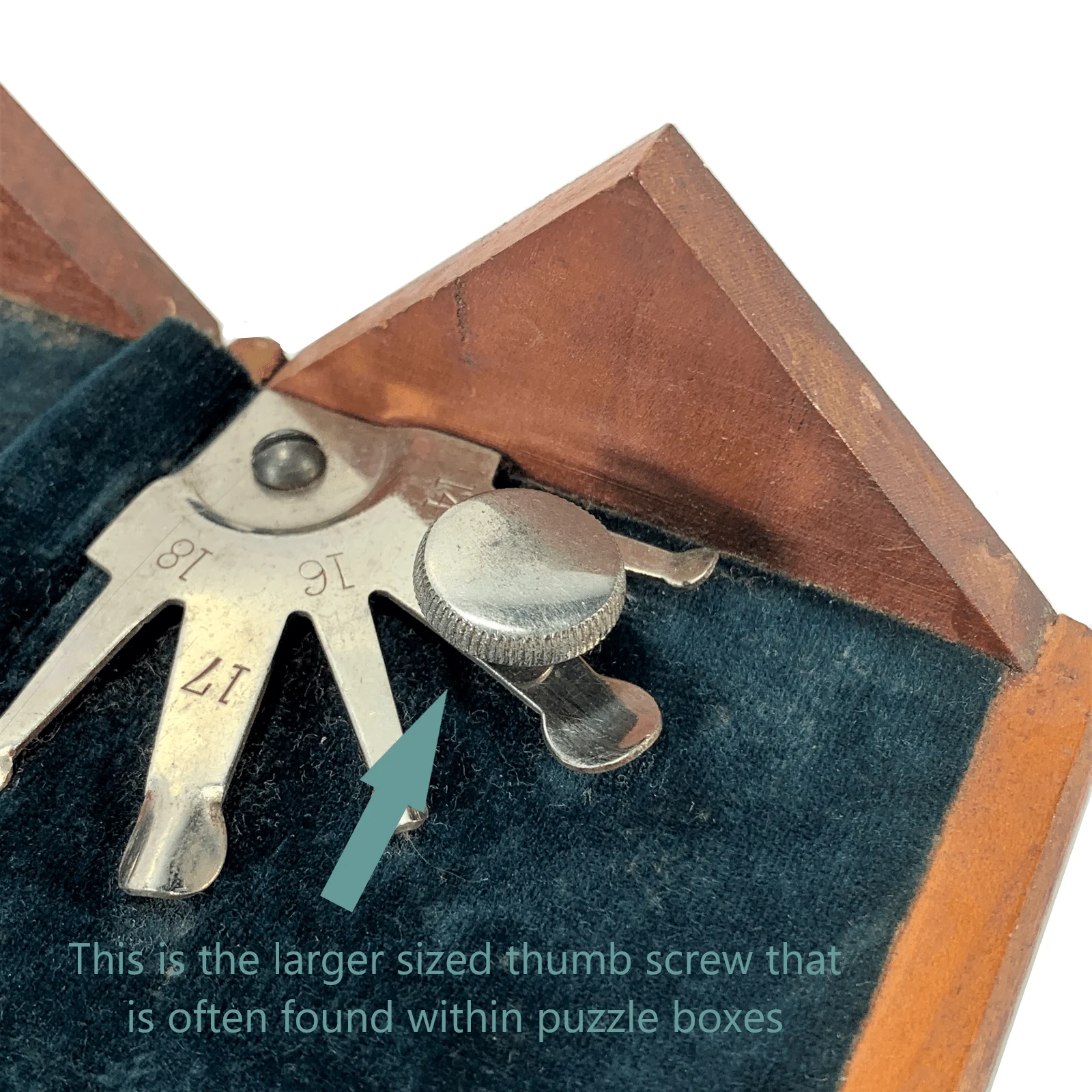 Early Singer Sewing Machine Large Head Thumb Screw for Puzzle Box Simanco 287 - Image 2