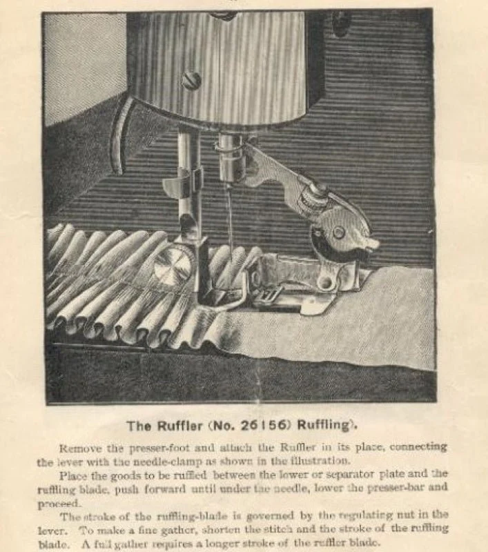 Early Singer Sewing Machine Low Shank Ruffler Foot Simanco 26156 Puzzle Box - Image 4