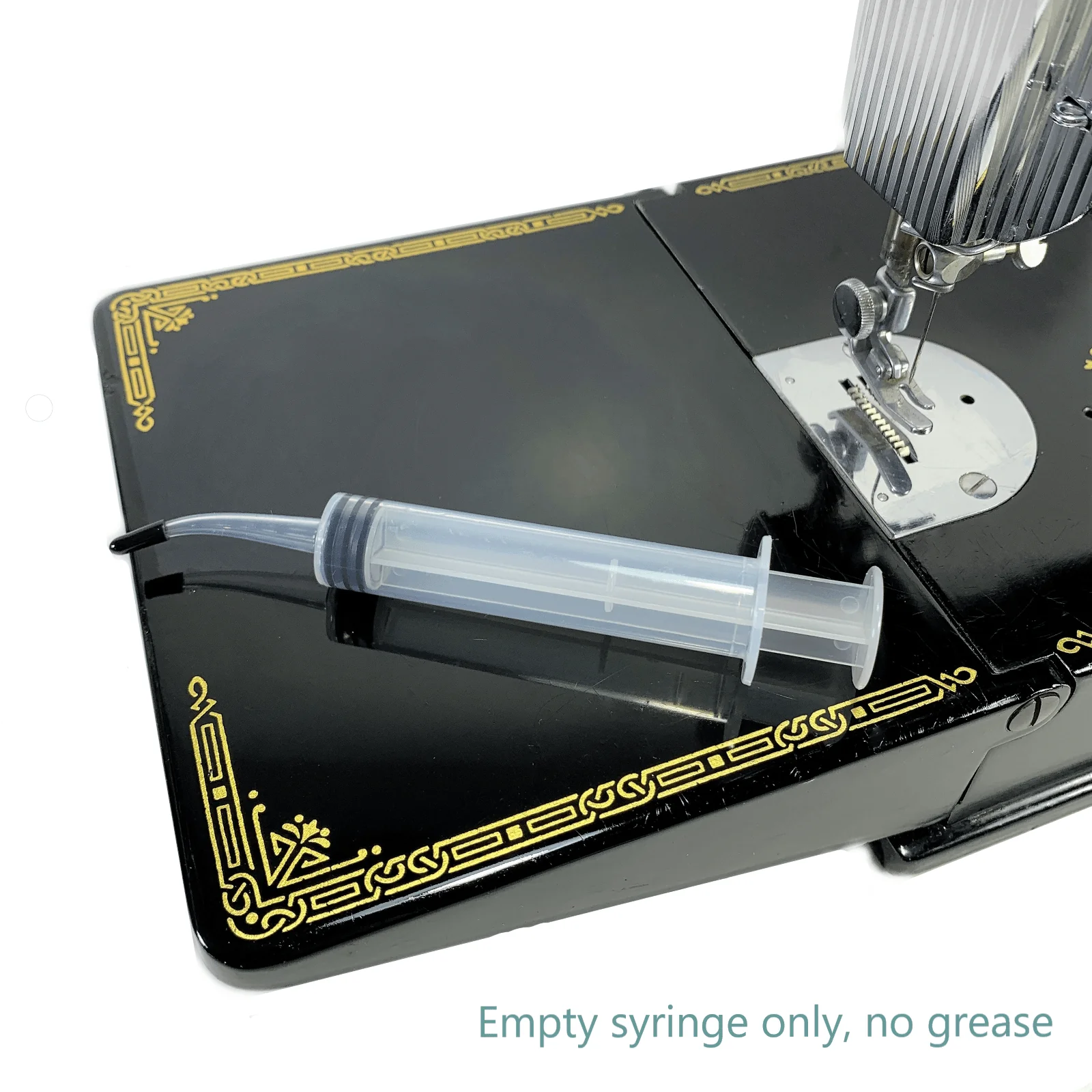 Empty Grease Lubricant Syringe - Curved Tip Makes Access To Gears & Motor Ports Easy! - Image 3