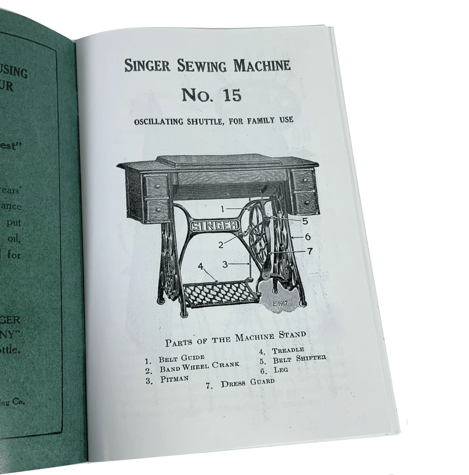 New Singer 15 Treadle Sewing Machine Instruction Manual Original or Lrg Format Available - Image 3