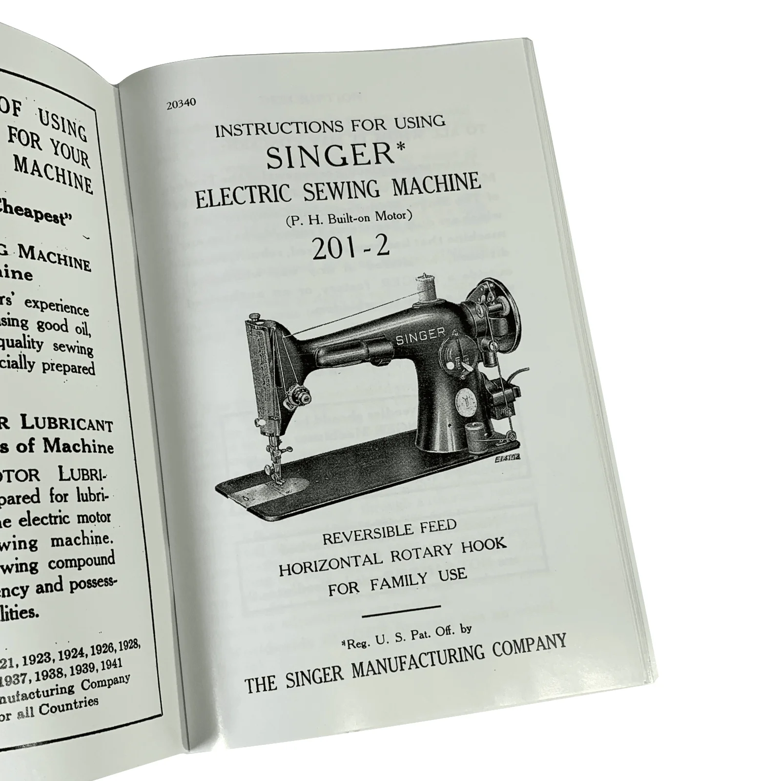 New Singer 201-2 Sewing Machine Instruction Manual Original or Large Format Available - Image 3
