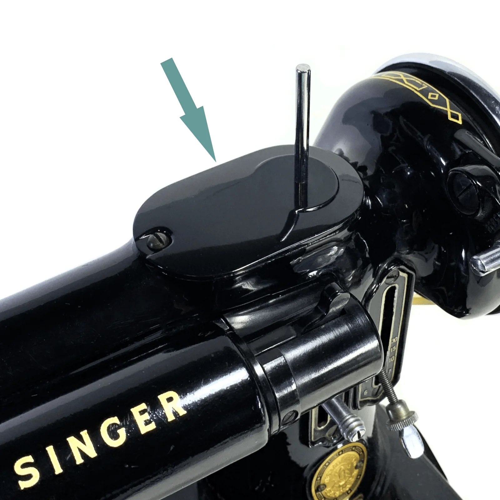 New Singer 221 222K Featherweight Sewing Machine Spool Pin Cover Plate 45795 - Image 3