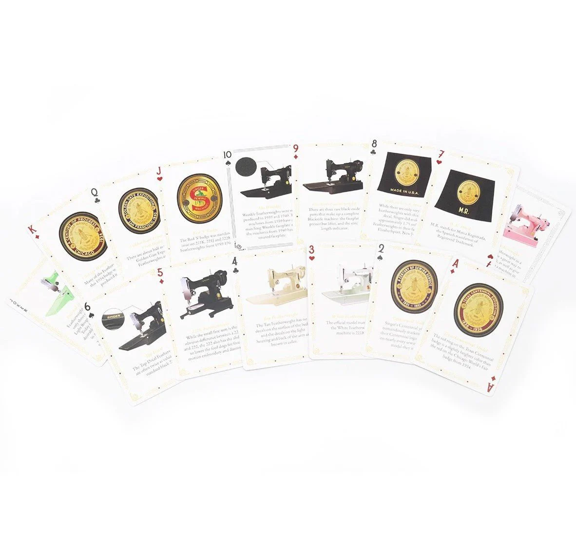 Singer 221 Featherweight Sewing Machine Deck of Playing Cards - Image 3
