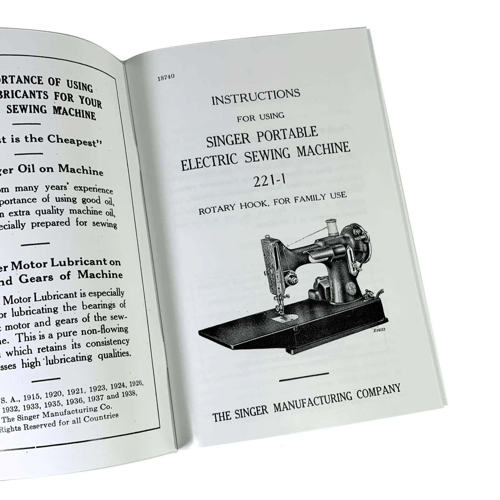 New Singer 221 Featherweight Sewing Machine Instruction Manual Original or Lrg Format Available - Image 3