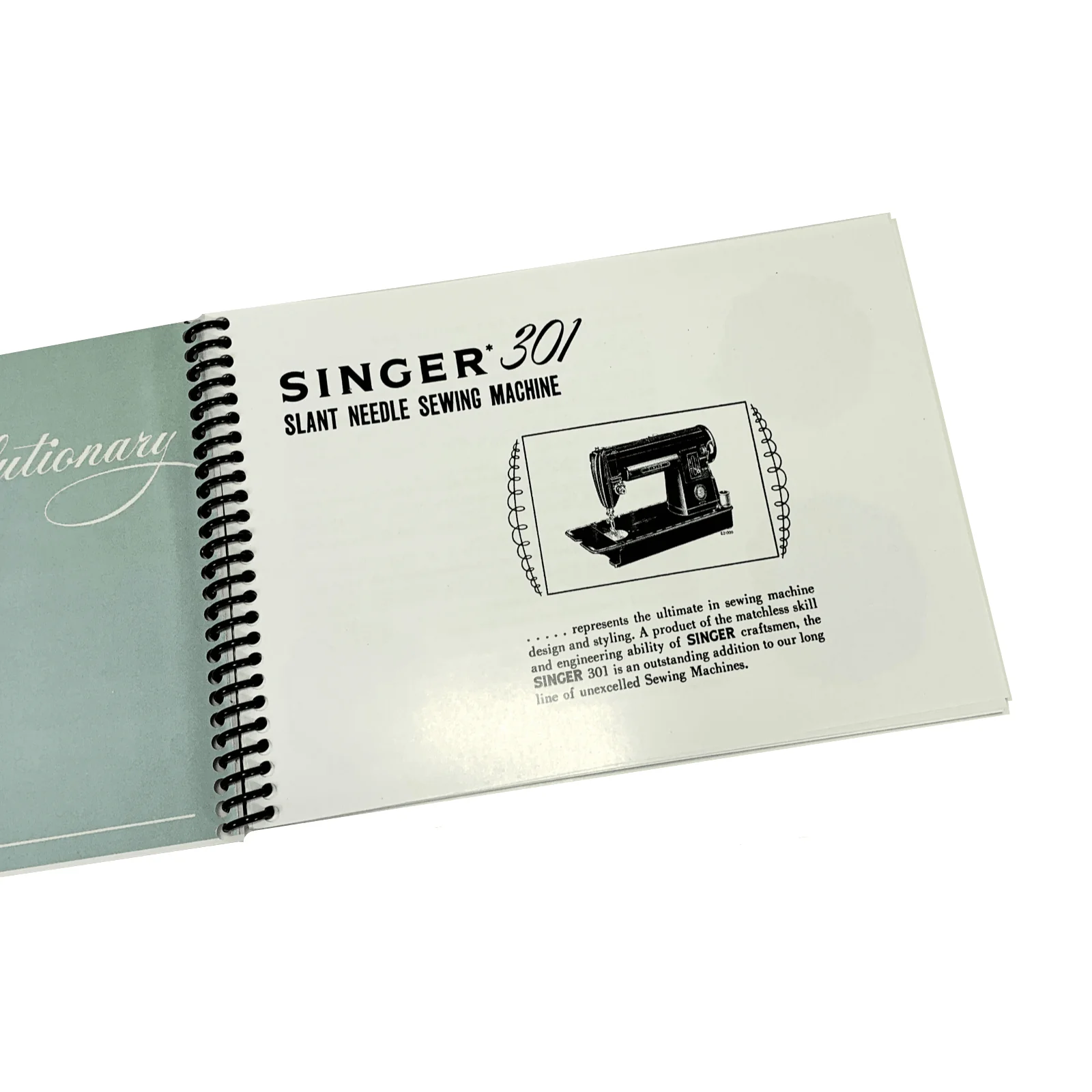 New Singer 301 301A Sewing Machine Instruction Manual Coil Bound - Image 3