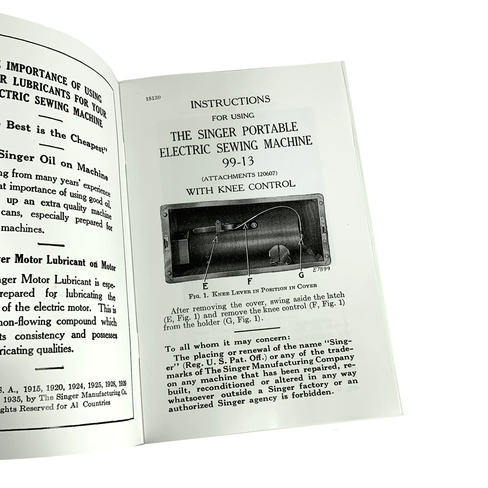 New Singer 99 Sewing Machine w Knee Lever Instruction Manual Orig or Lrg Format Available - Image 3