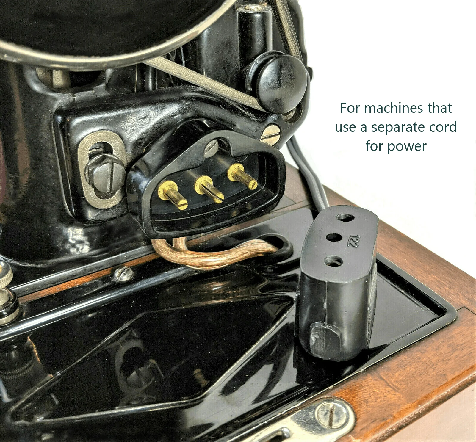 New Singer Sewing Machine Single Lead 3 Hole Power Cord 99 128 301 319 401 403 404 - Image 3
