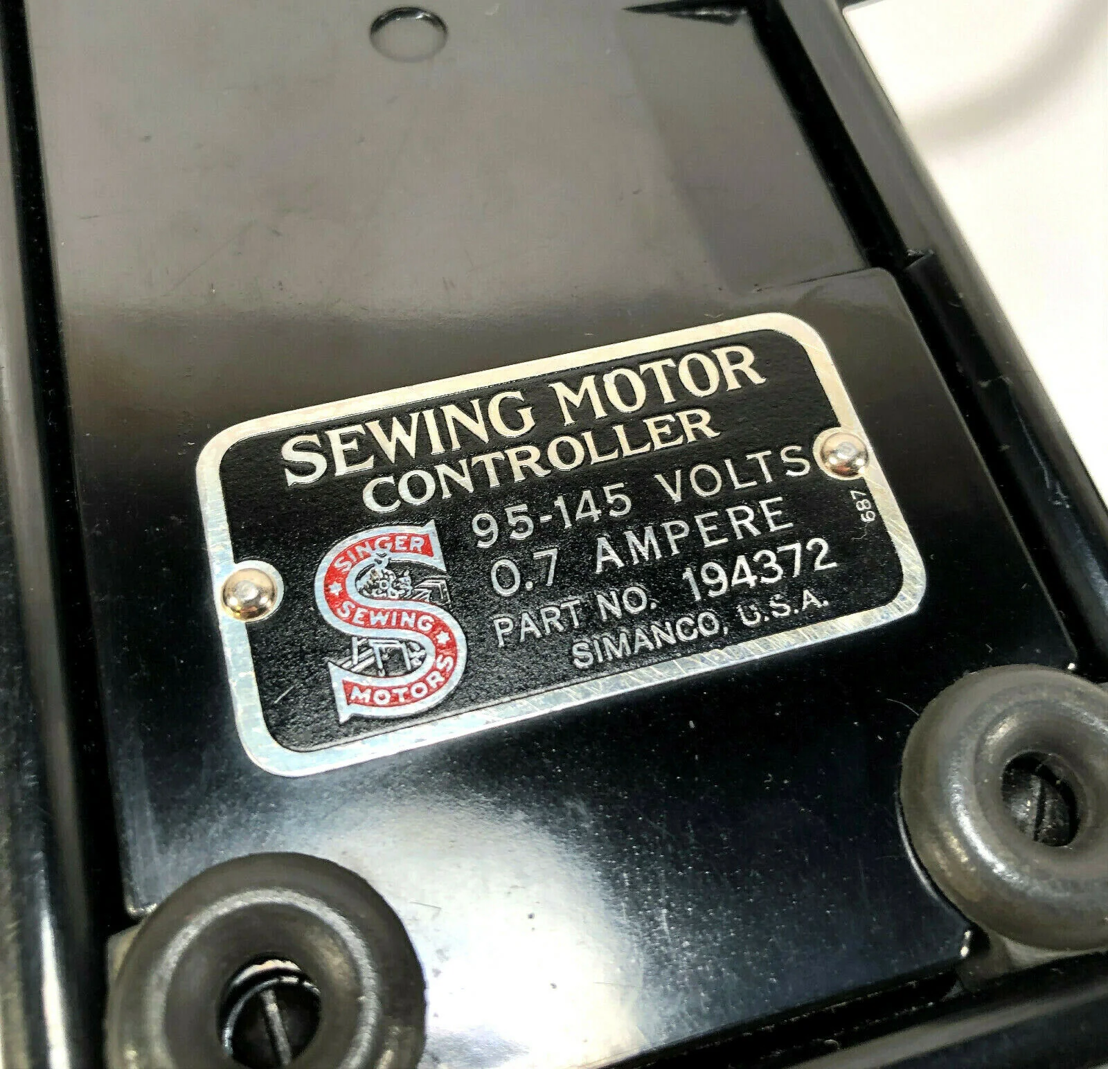 Rare 1936 Singer Featherweight 221 Sewing Machine Slotted Bakelite Foot Pedal 194372 - Image 6