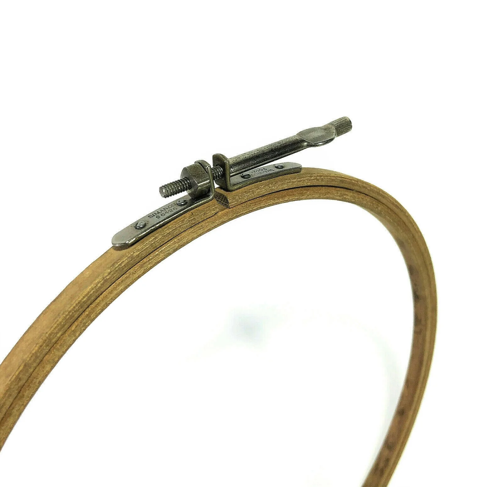 Rare Singer Sewing Machine 8" Wooden Birch Embroidery Darning Hoop Simanco 96426 - Image 2