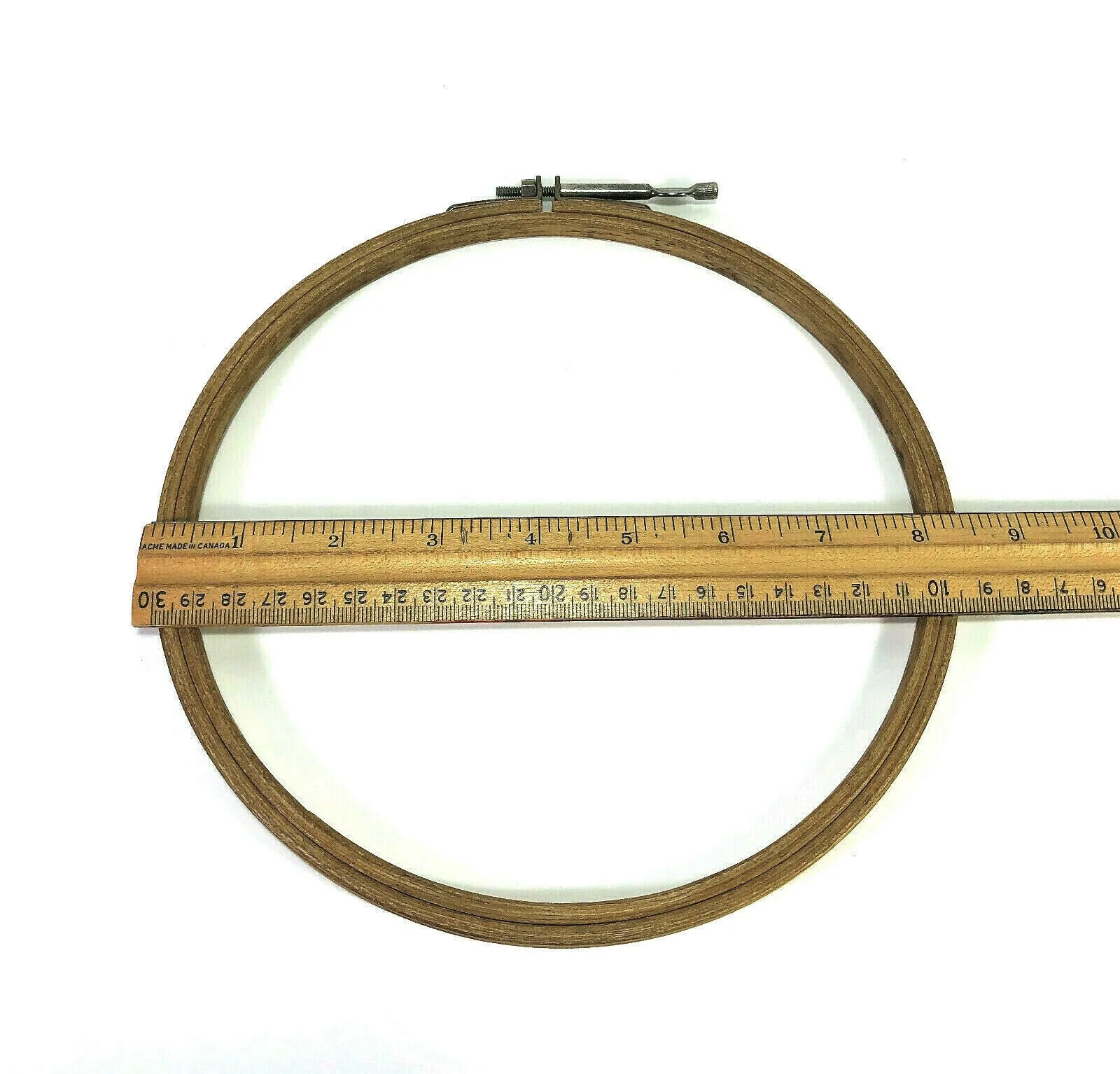 Rare Singer Sewing Machine 8" Wooden Birch Embroidery Darning Hoop Simanco 96426 - Image 6