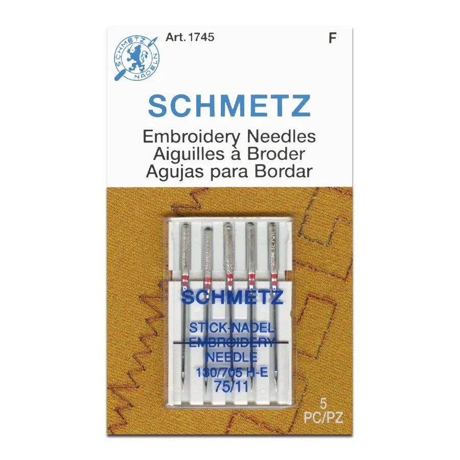 Schmetz Embroidery Sewing Machine Needles 5 Pack - Choice of Size - Image 4