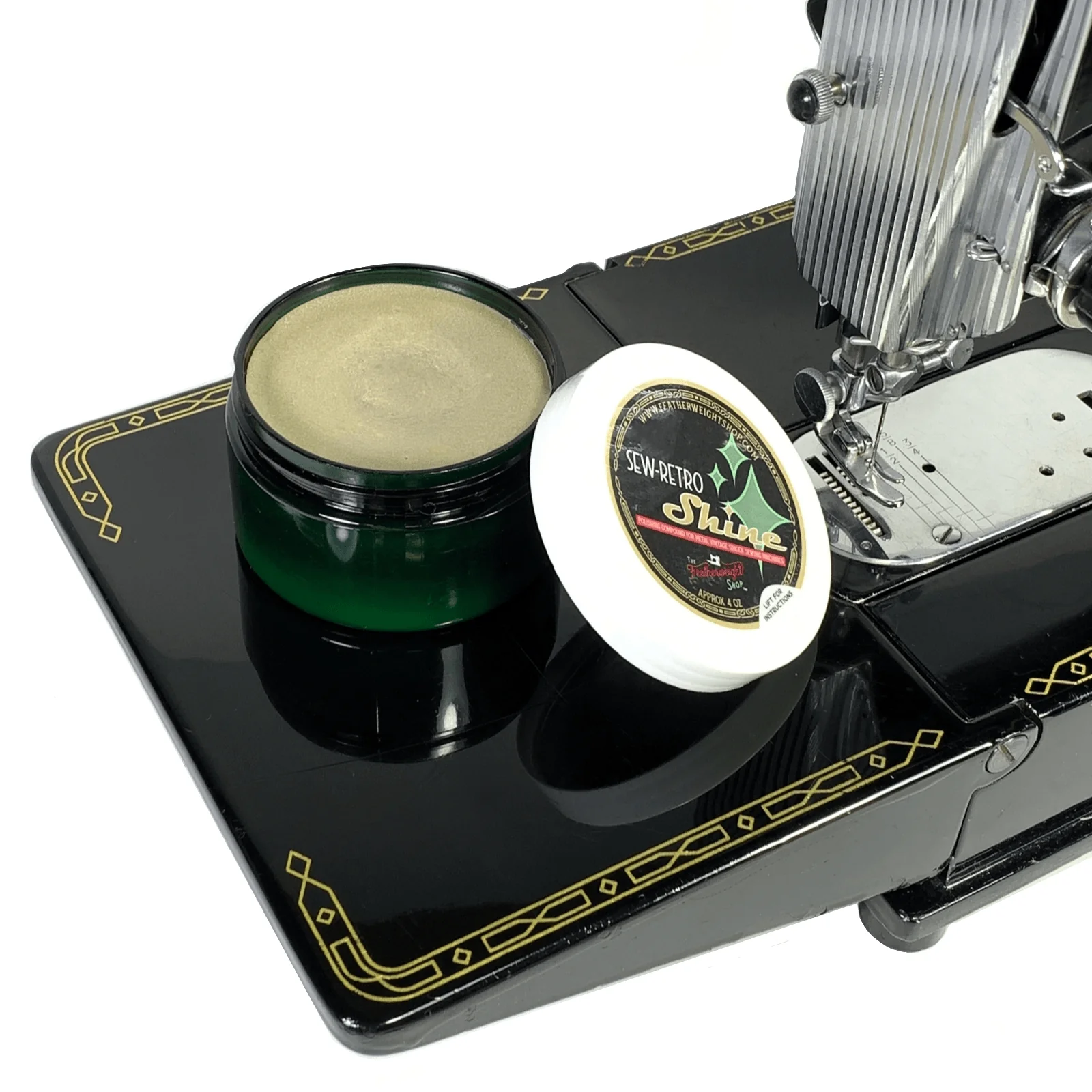 Sew-Retro Shine 4 oz Wax Polish for Vintage Sewing Machines - Image 2