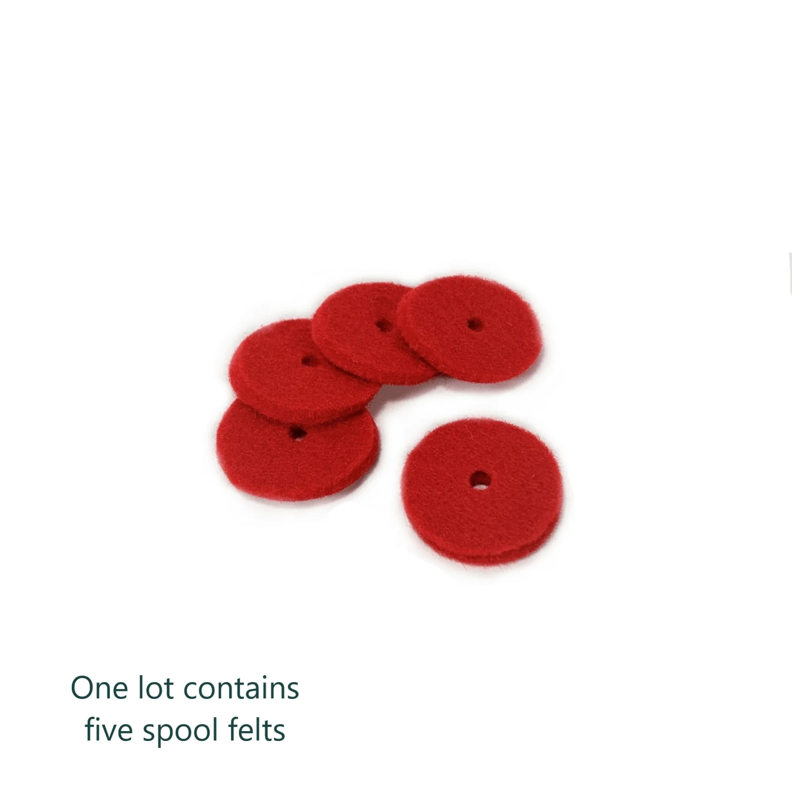 Sewing Machine Red Spool Pin Felt Lot of 5 - Image 2