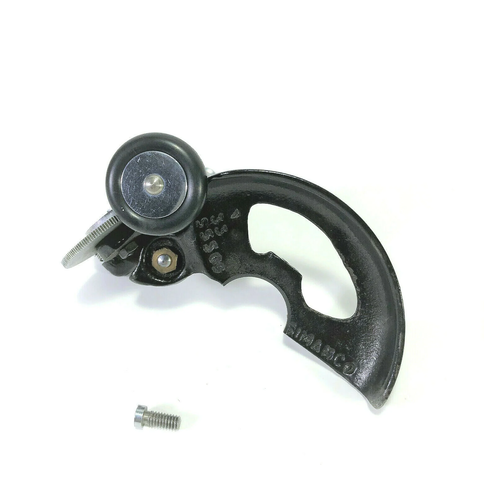 Singer 128 Sewing Machine Bobbin Winder Belt Guard Assembly w Rococo Decal Simanco - Image 3