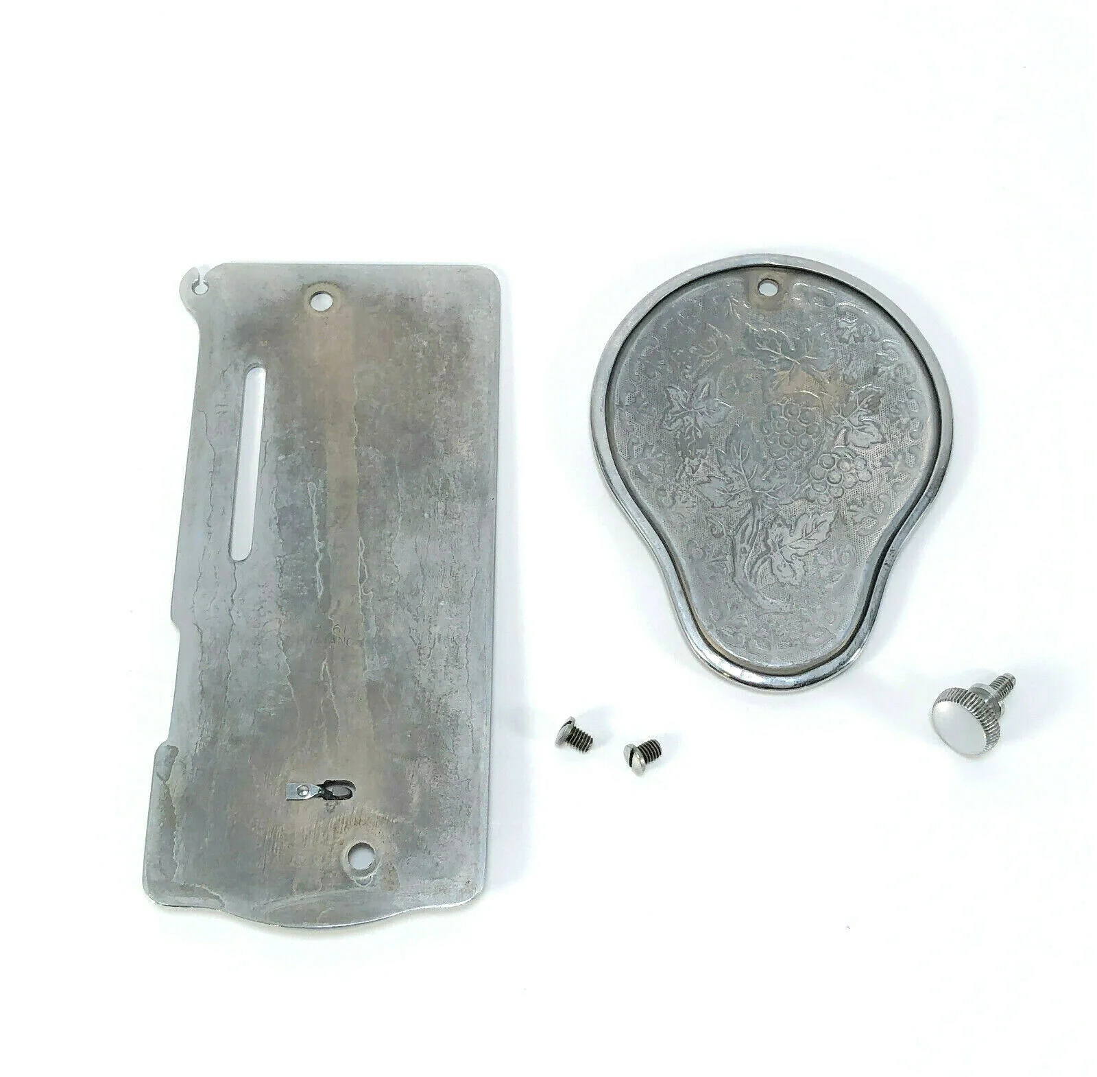 Singer 128 Sewing Machine Grape Face and Rear Cover Plate in Chrome Simanco 8361 54525 - Image 2