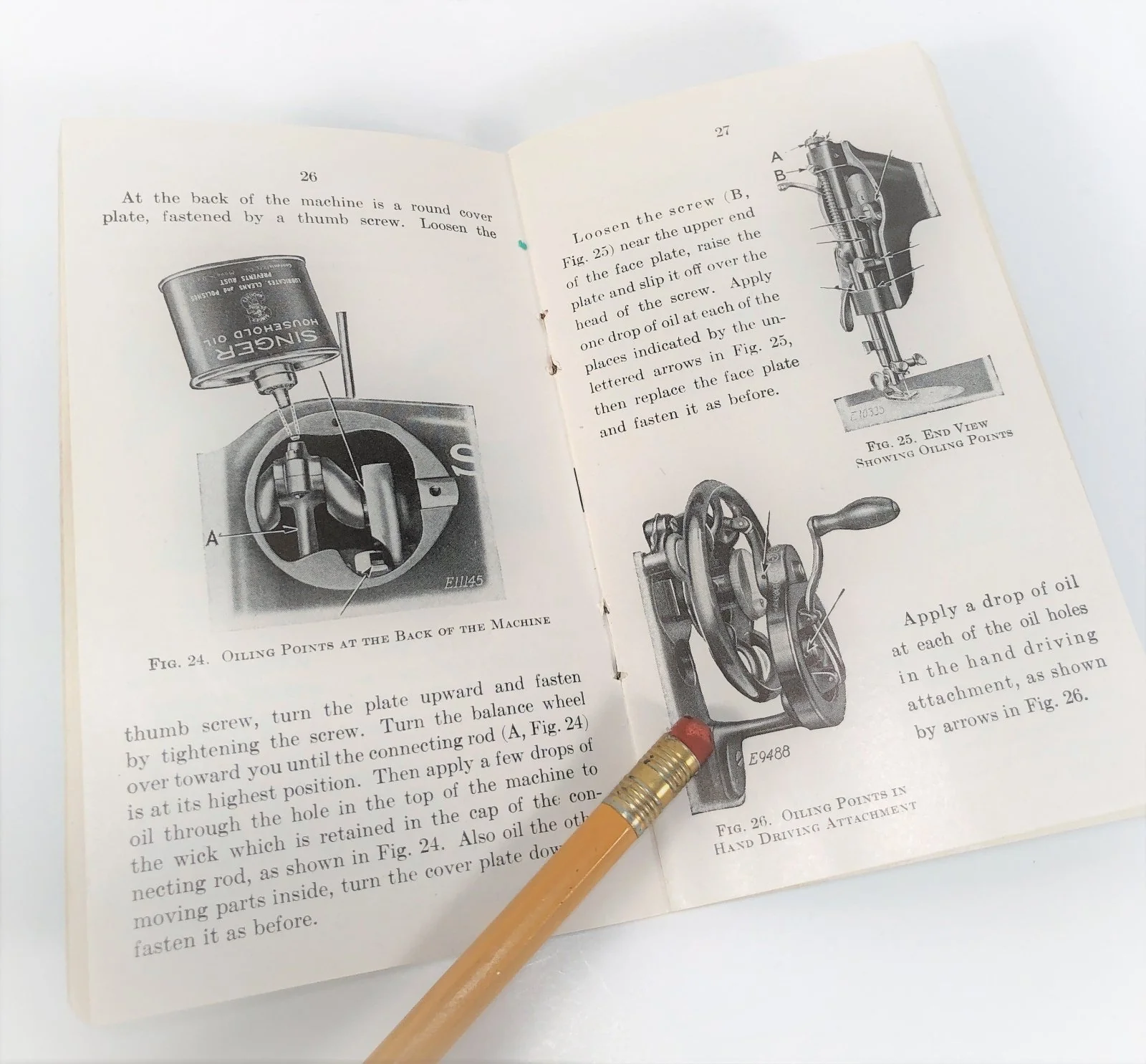Singer 15-88 15-89 Treadle Hand Crank Sewing Machine Instruction Manual Original 1940 - Image 3