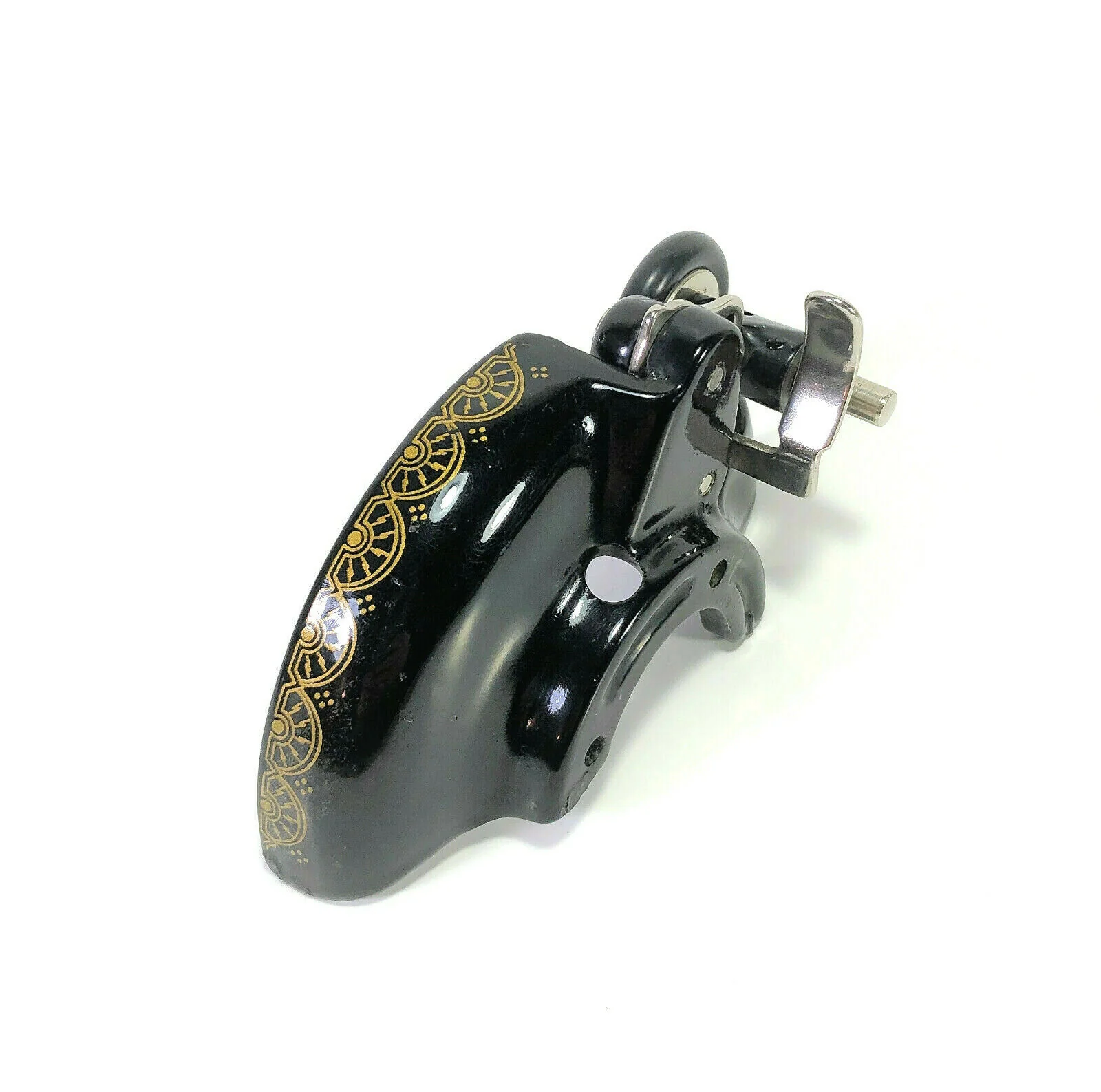 Singer 15K Bobbin Winder Assembly and Belt Guard w RAF Decal Nickel Simanco 15-96 - Image 3