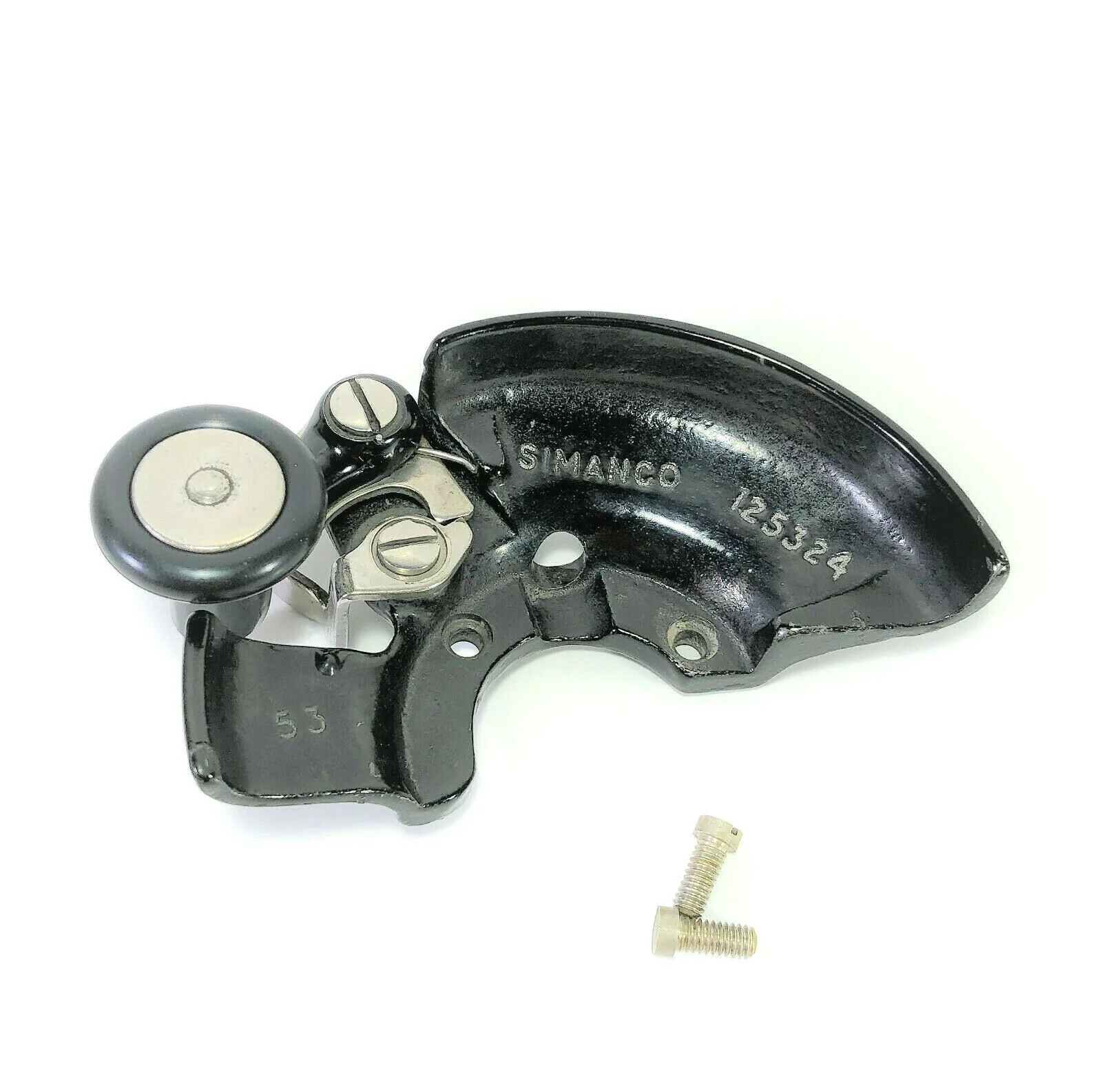 Singer 15K Bobbin Winder Assembly and Belt Guard w RAF Decal Nickel Simanco 15-96 - Image 5