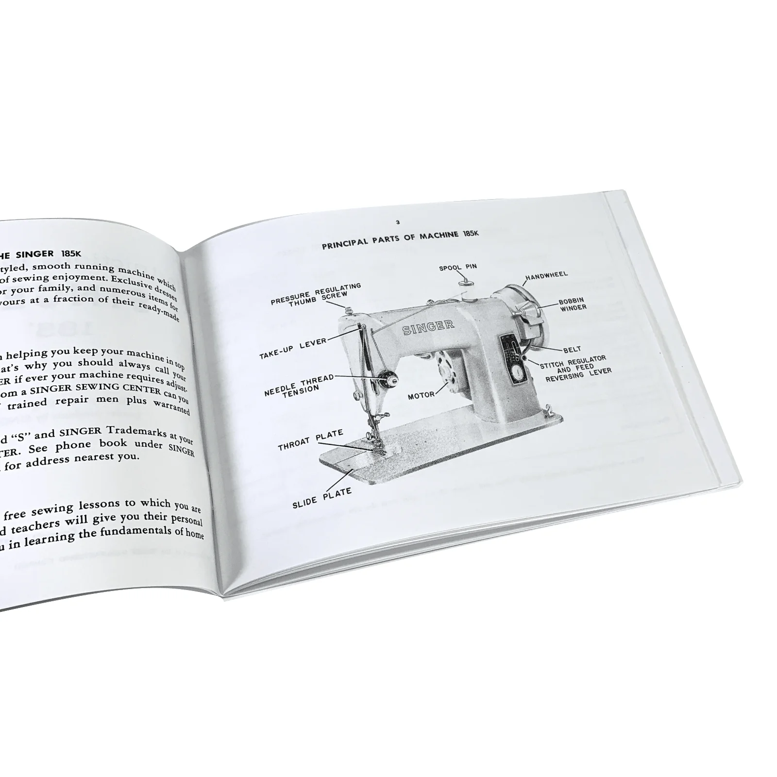 Singer 185K 185J Sewing Machine Instruction Manual New Reproduction - Image 3