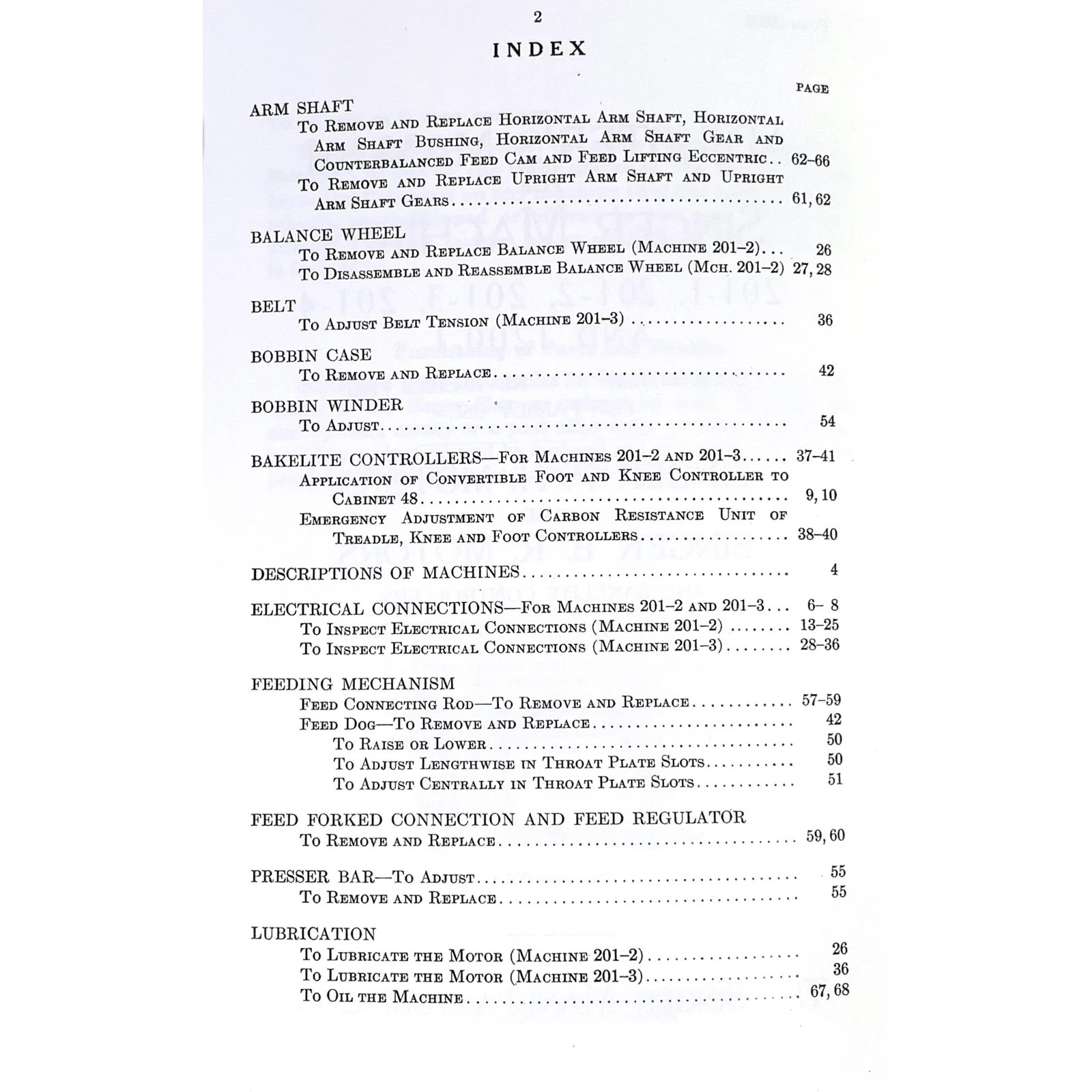 Singer 201-2 201-3 Sewing Machine Adjusters Service Repair Manual Coil Bound - Image 3