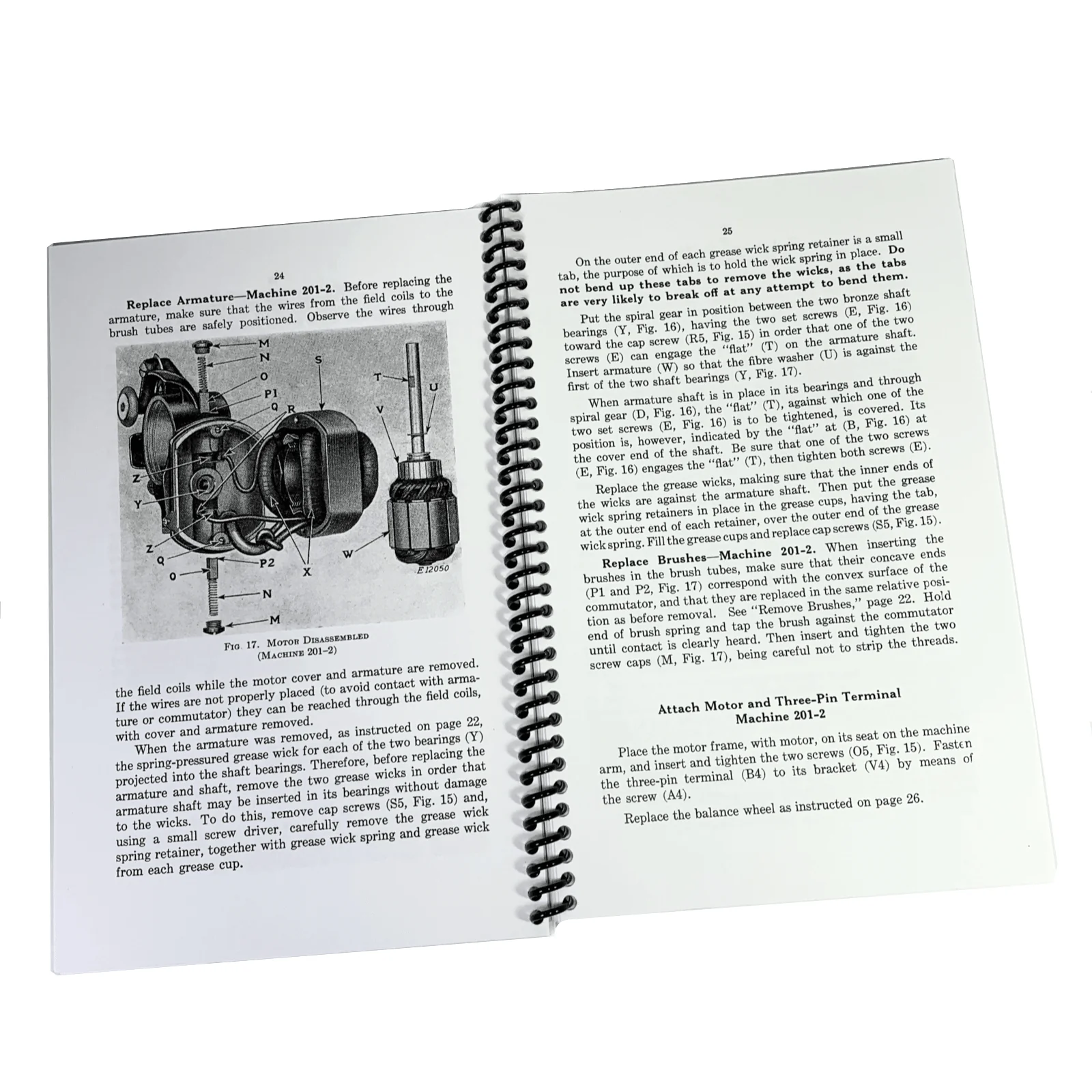 Singer 201-2 201-3 Sewing Machine Adjusters Service Repair Manual Coil Bound - Image 5