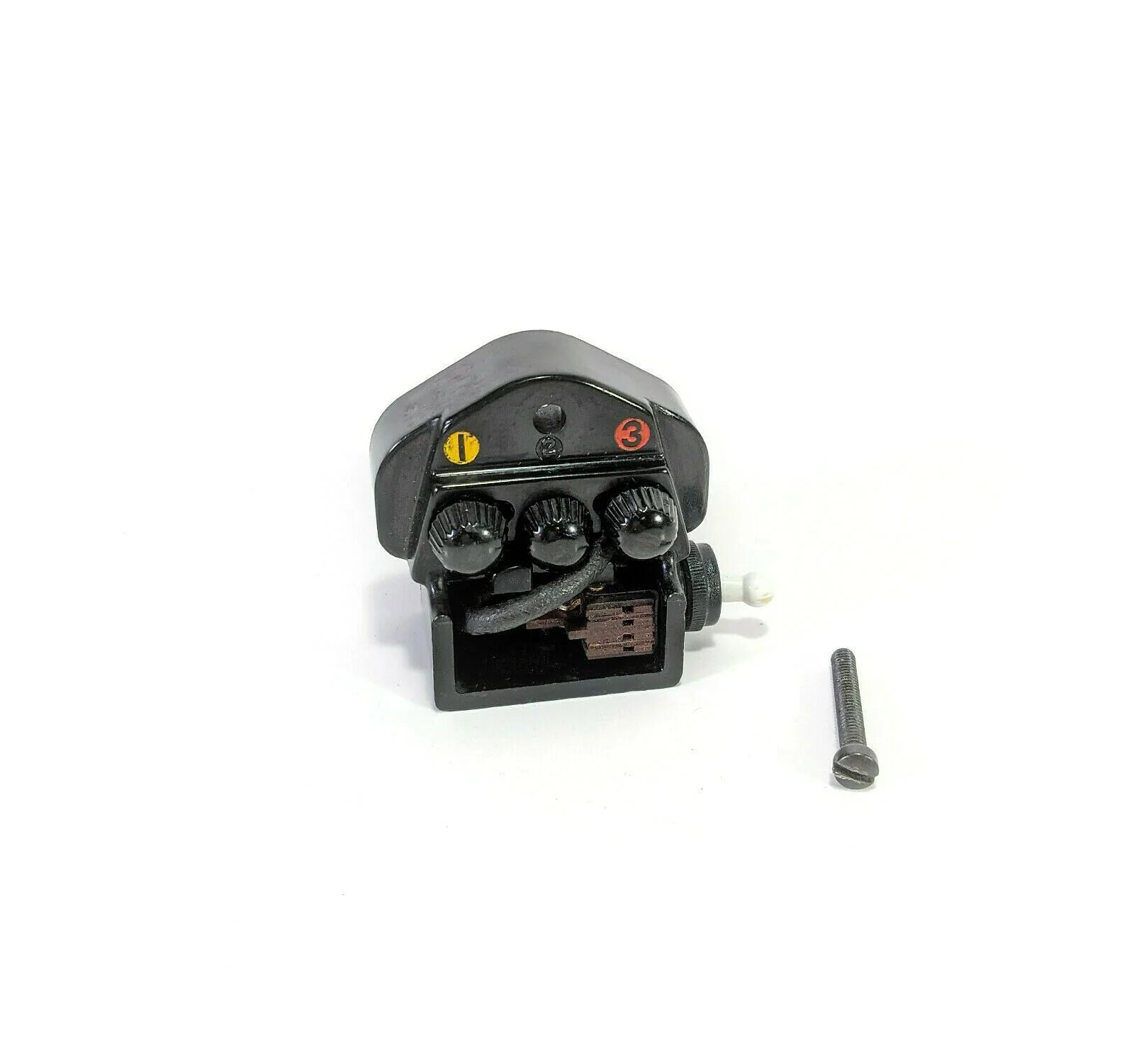 Singer 201-2 Sewing Machine 3 Pin Plug Terminal Power Block with Switch Simanco 193935 - Image 2