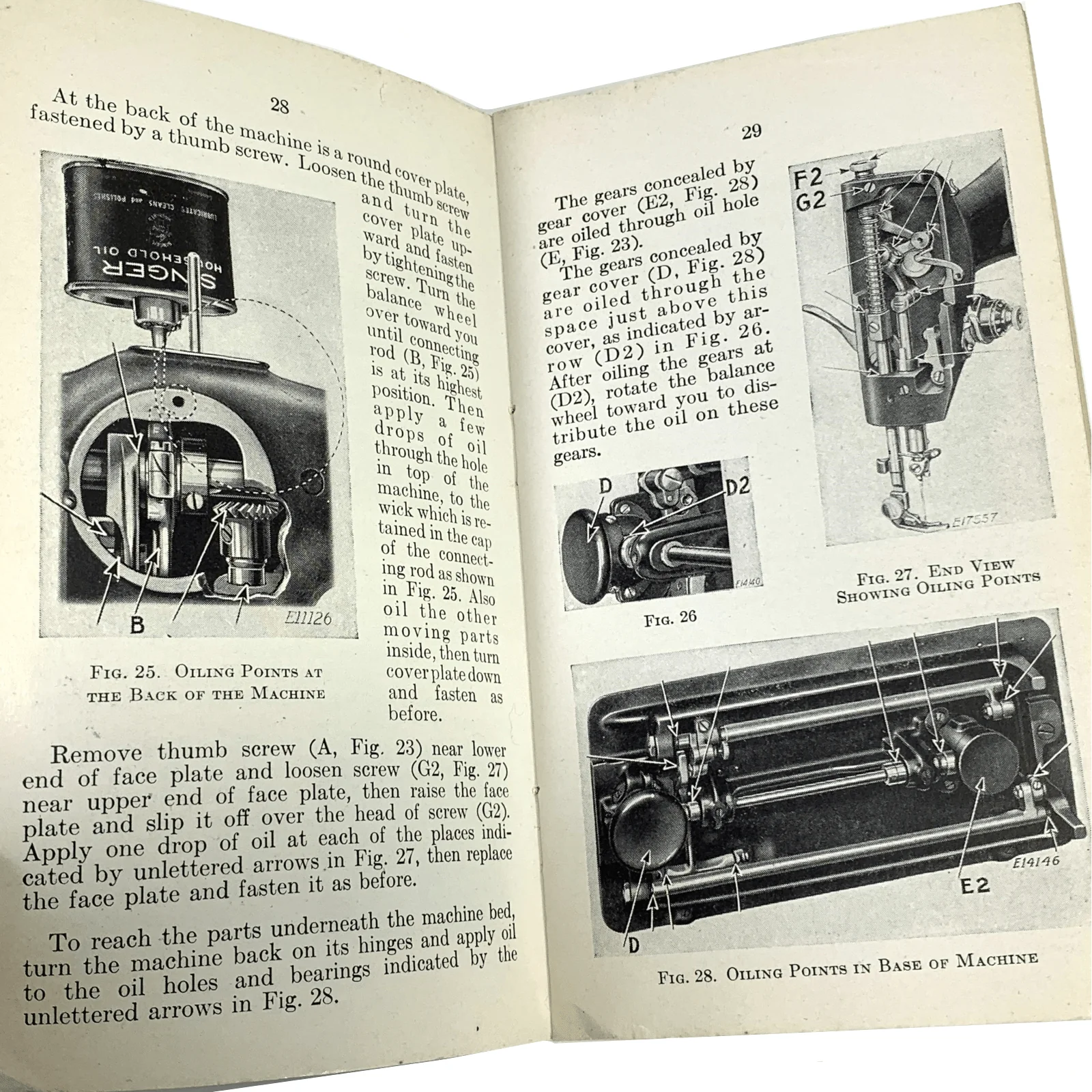Singer 201-2 Sewing Machine Instruction Manual Vintage Original 1941 - Image 3