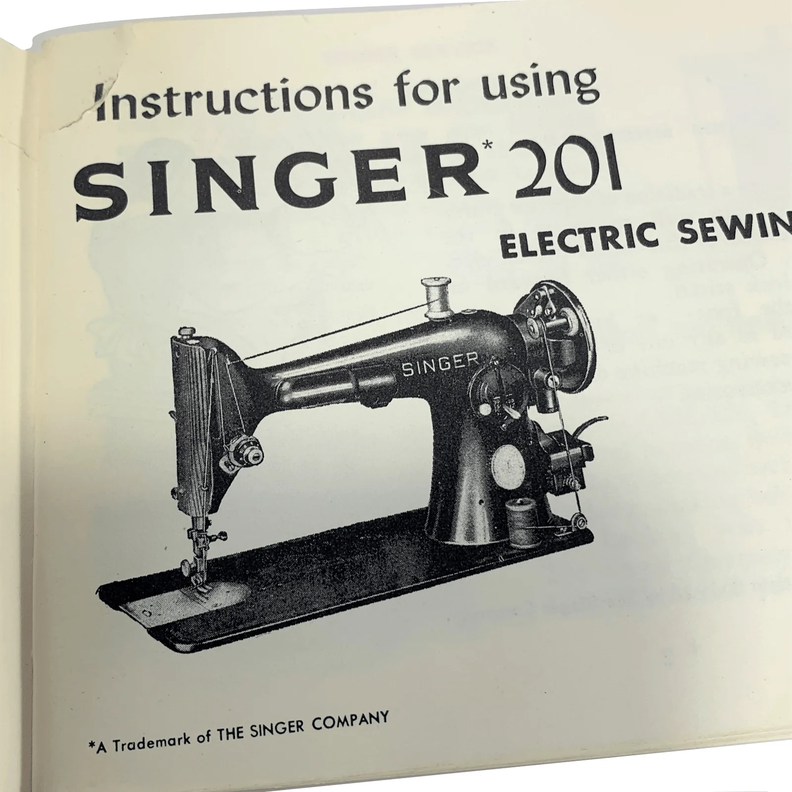 Singer 201-2 Sewing Machine Instruction Manual Vintage Original 1957 - Image 2
