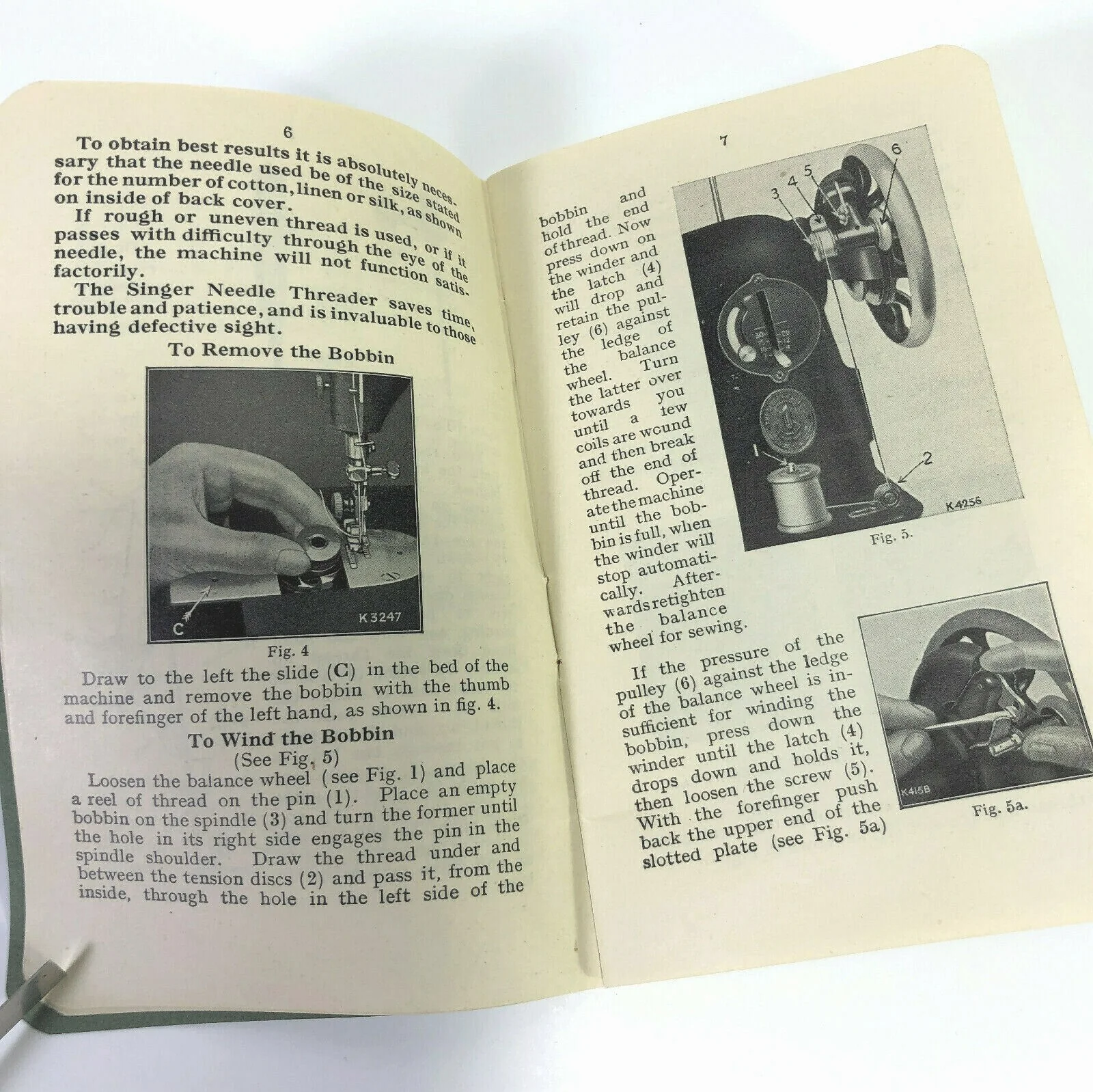 Singer 201 201K Sewing Machine Instruction Manual Vintage Original - Image 3