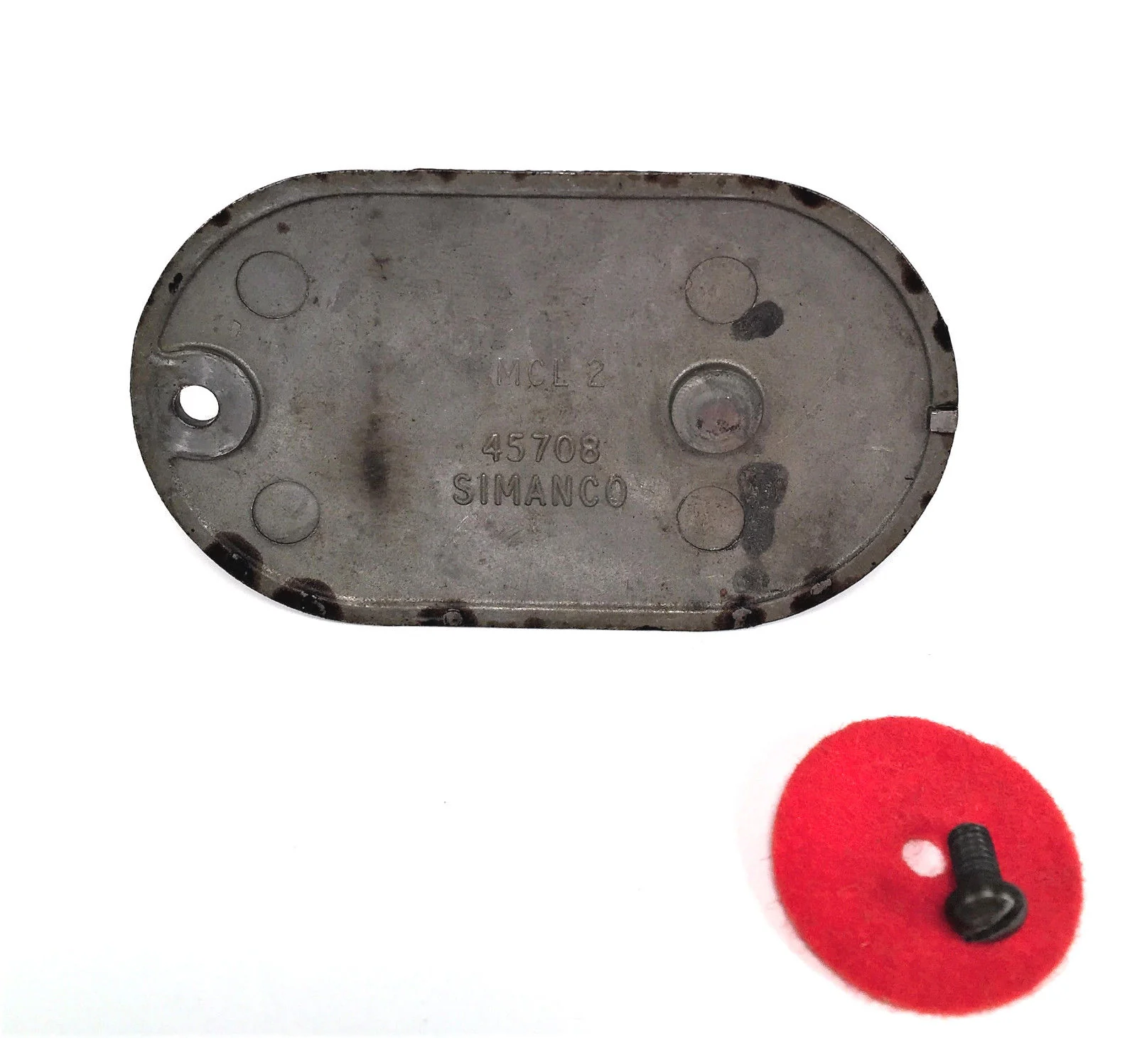 Singer 221 222K Featherweight Sewing Machine Spool Pin Cover Plate Simanco 45708 - Image 2
