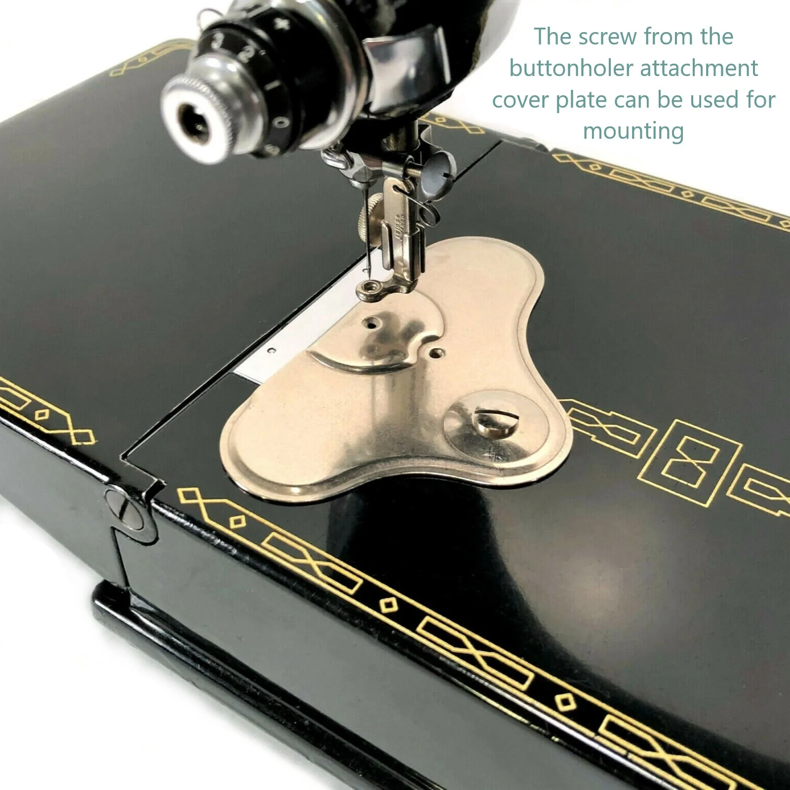 Singer 221 Featherweight Sewing Machine Ameoba Feed Dog Cover Plate 121309 S - Image 3