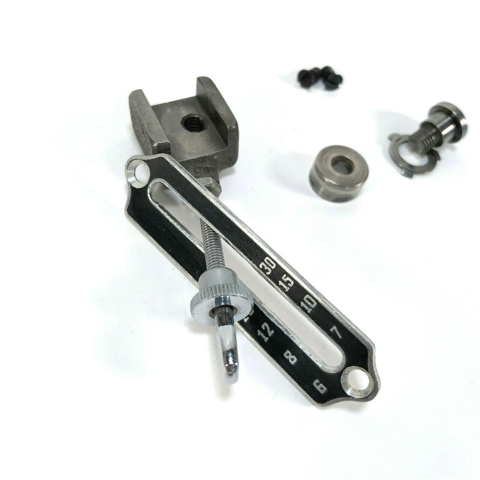 Singer 221 Featherweight Sewing Machine Stitch Length Regulator Lever Assembly w Black Plate - Image 2