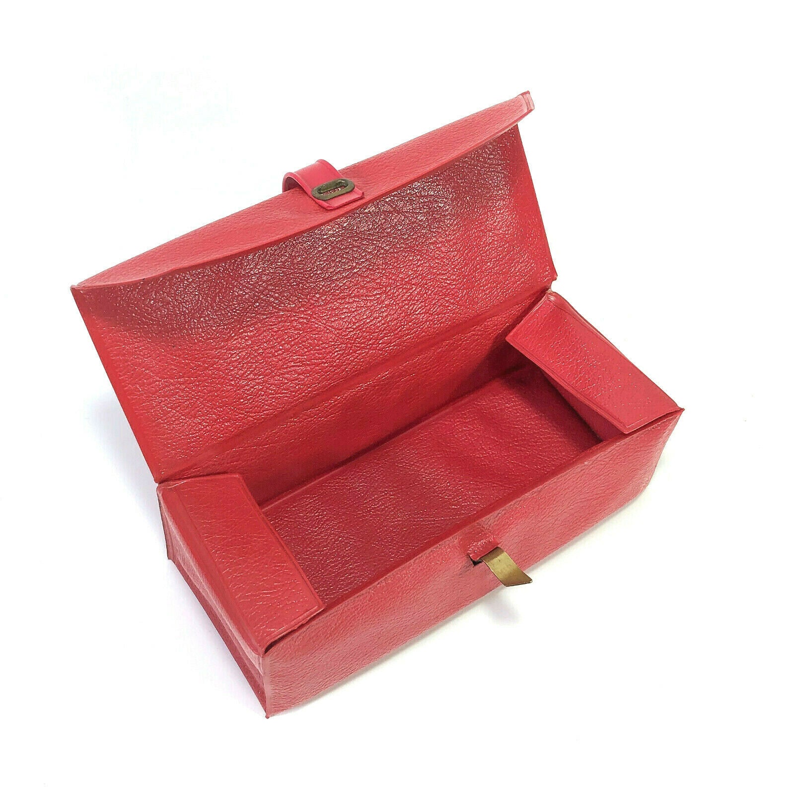 Singer 222K Featherweight Sewing Machine Red Vinyl Attachment Case Original - Image 3