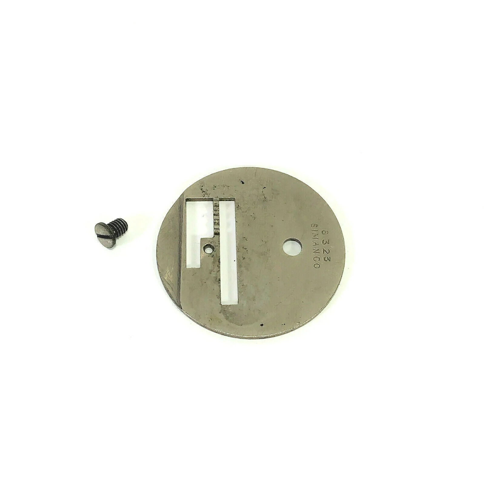 Singer 27 127 28 128 Sewing Machine Throat Needle Plate Cover in Nickel Simanco 8323 - Image 2