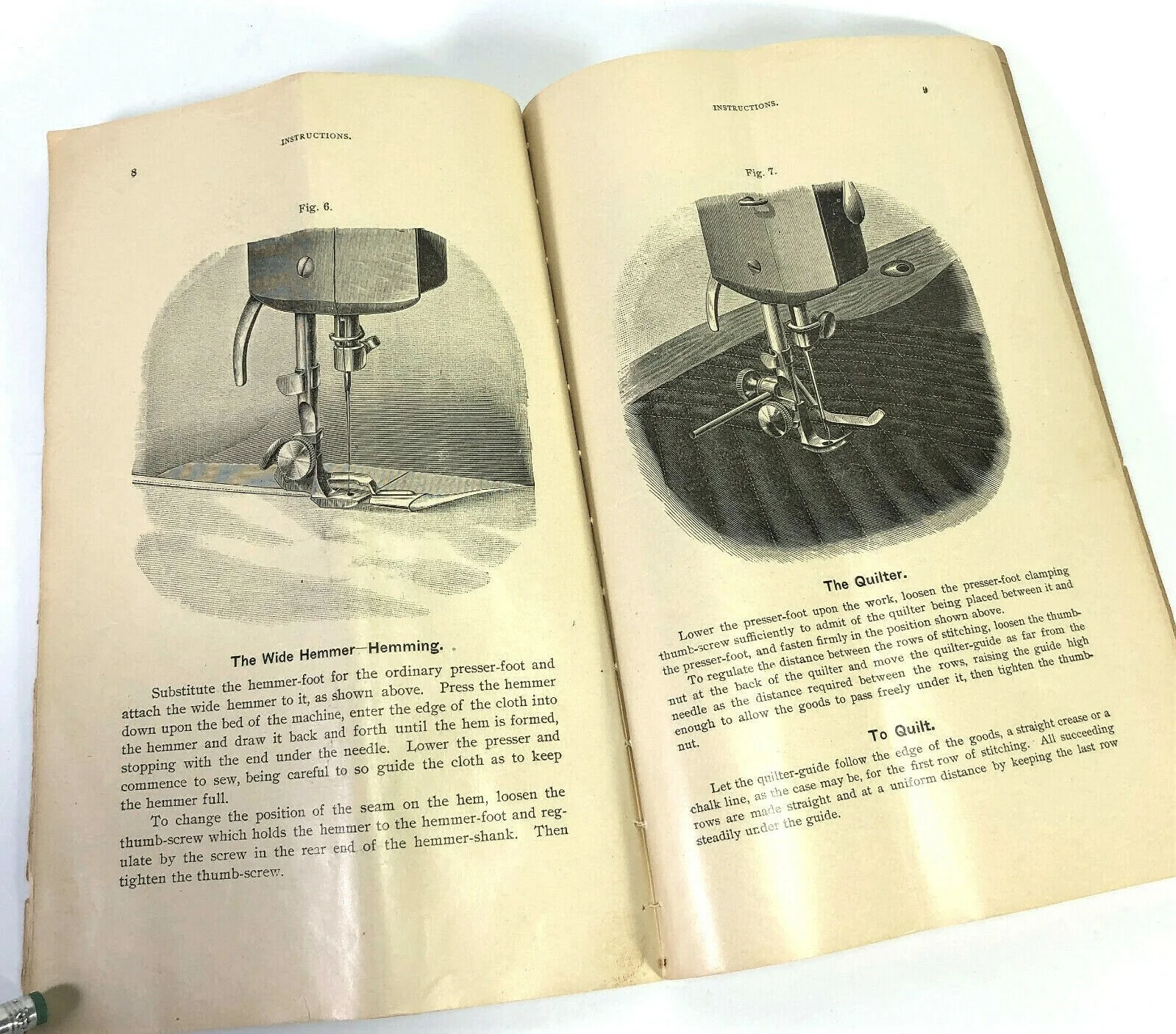 Singer 27 Sewing Machine Attachment Style No 11 Instruction Manual 1898 Vintage Original - Image 4