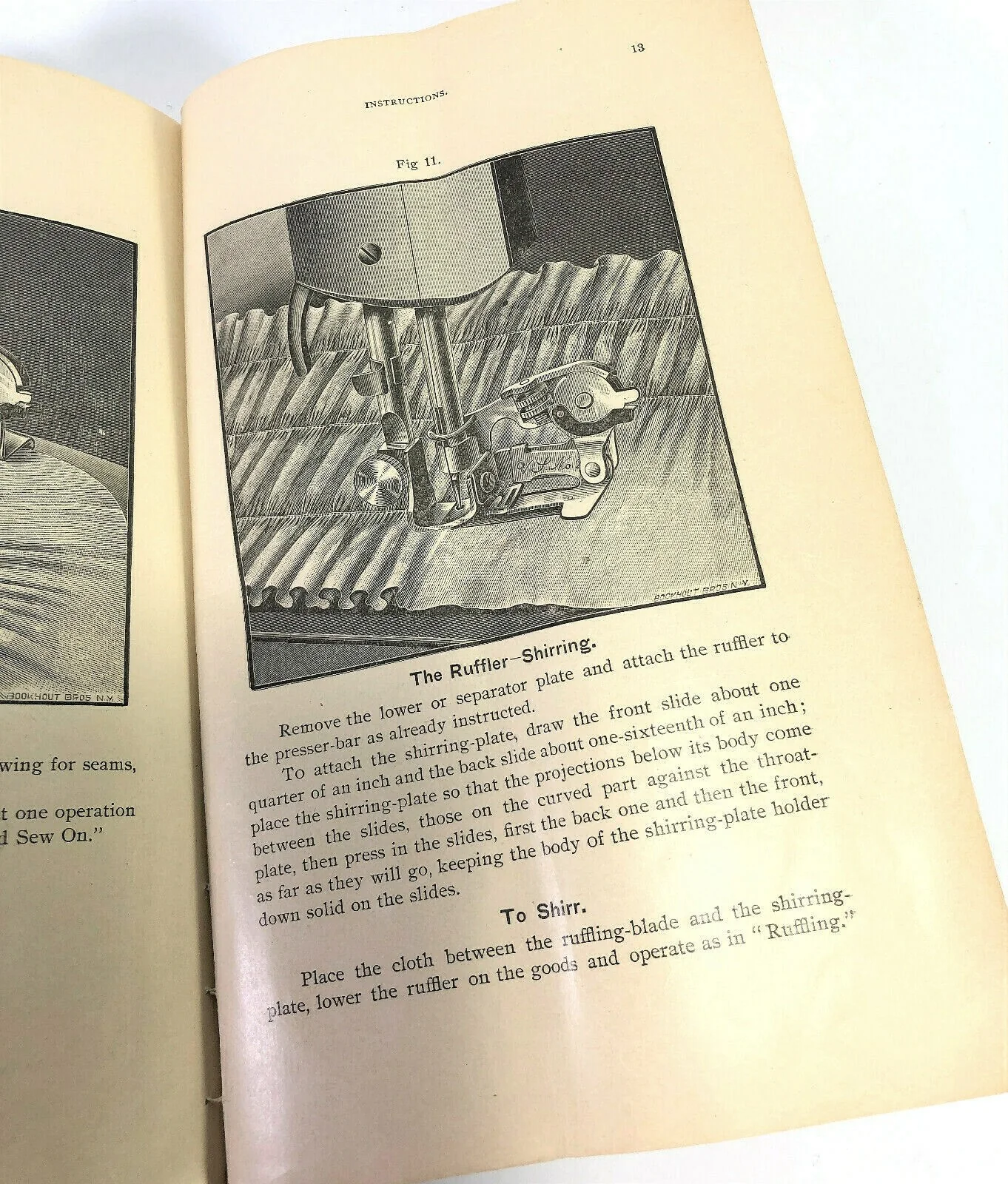 Singer 27 Sewing Machine Attachment Style No 11 Instruction Manual 1898 Vintage Original - Image 5