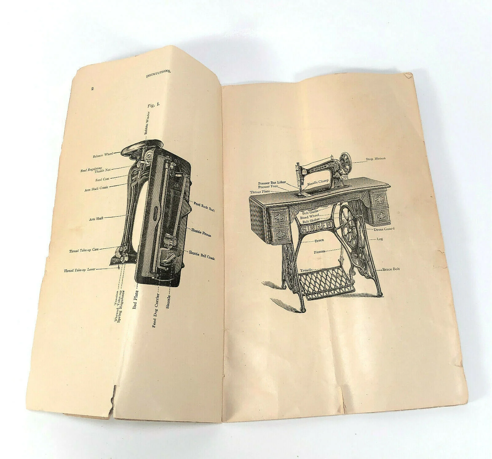 Singer 27 Vibrating Shuttle No 2 Sewing Machine Instruction Manual 1899 Vintage Original - Image 5