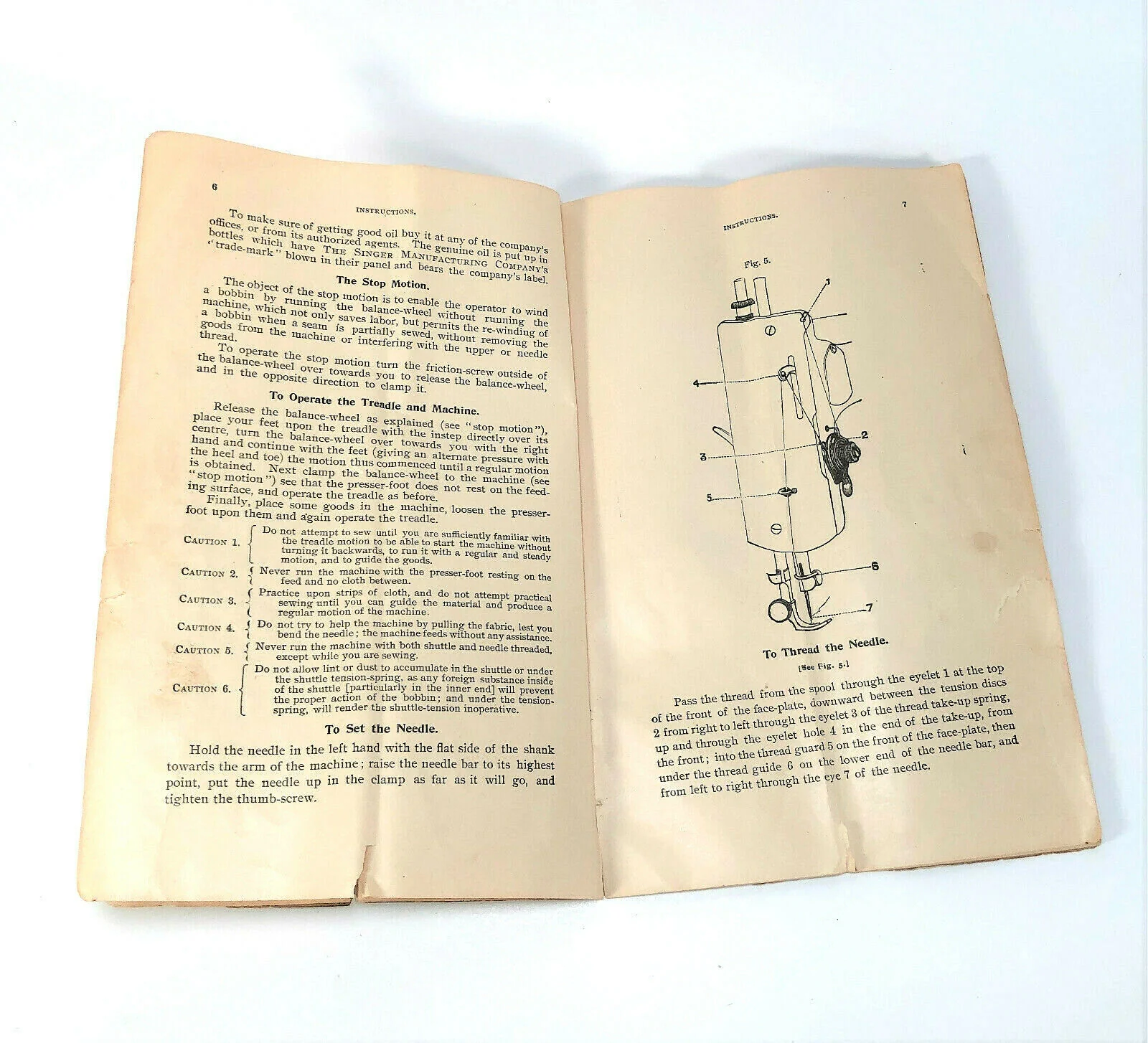 Singer 27 Vibrating Shuttle No 2 Sewing Machine Instruction Manual 1899 Vintage Original - Image 6
