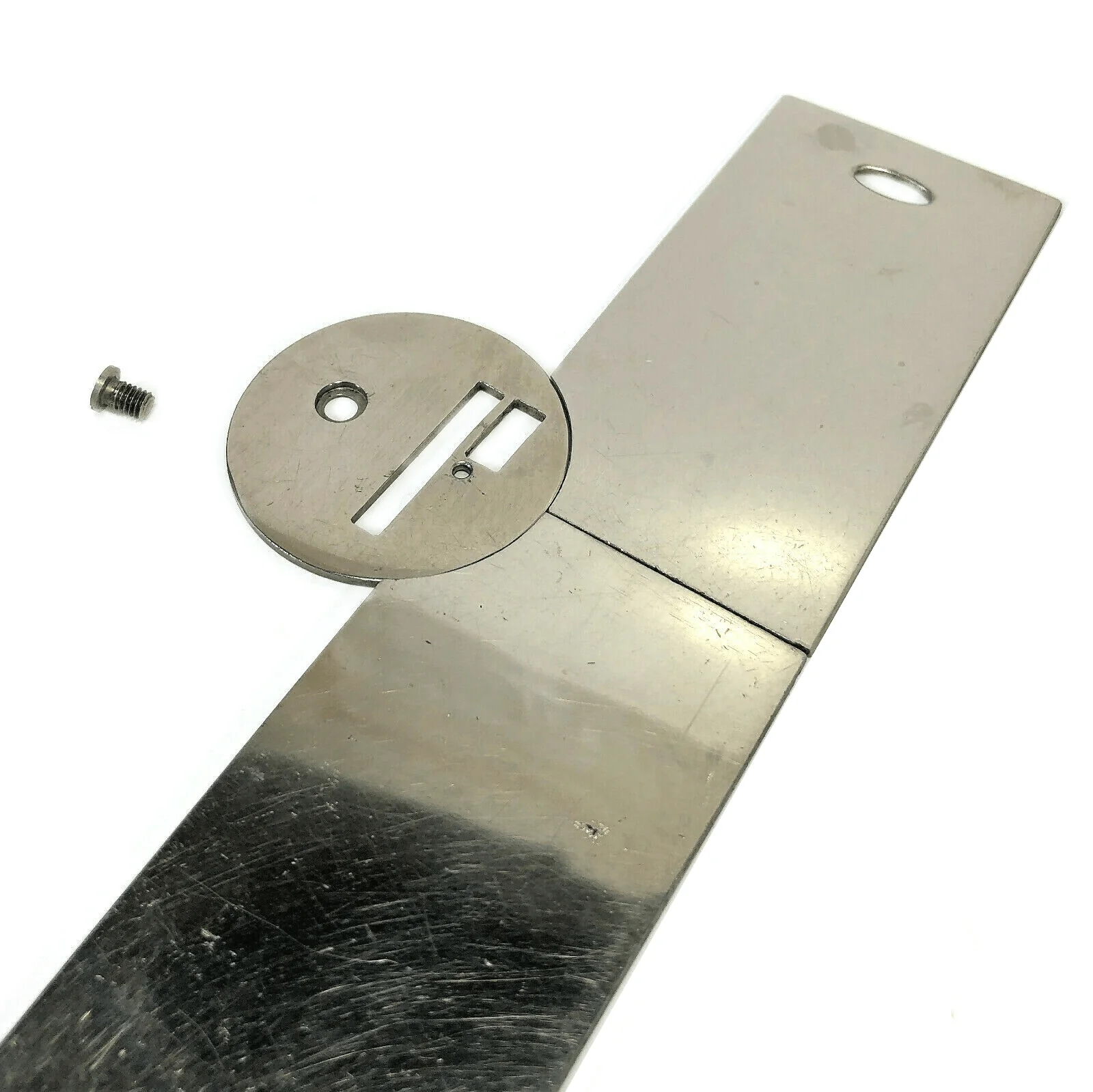 Singer 28 128 Sewing Machine Front Rear Slide Throat Plate Set in Nickel Simanco 54513 54512 8240 - Image 2