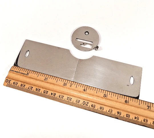 Singer 28 128 Sewing Machine Front Rear Slide Throat Plate Set in Nickel Simanco 54513 54512 8323 - Image 4