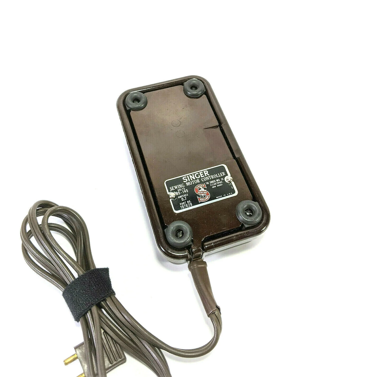 Singer 301 401 403 404 Sewing Machine Brown Bakelite Foot Pedal Speed Control Simanco 197629 - Image 3