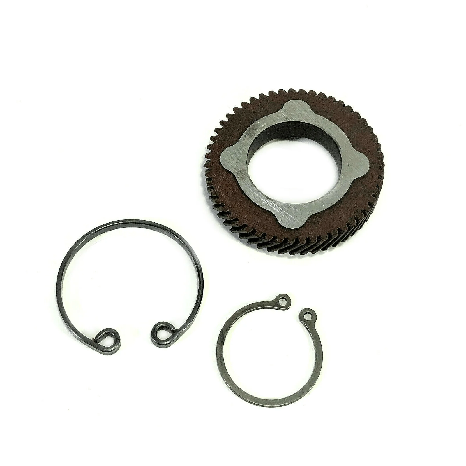 Singer 301 401 403 Sewing Machine Hand Balance Wheel Textolite Gear w Retaining Clips Simanco - Image 2