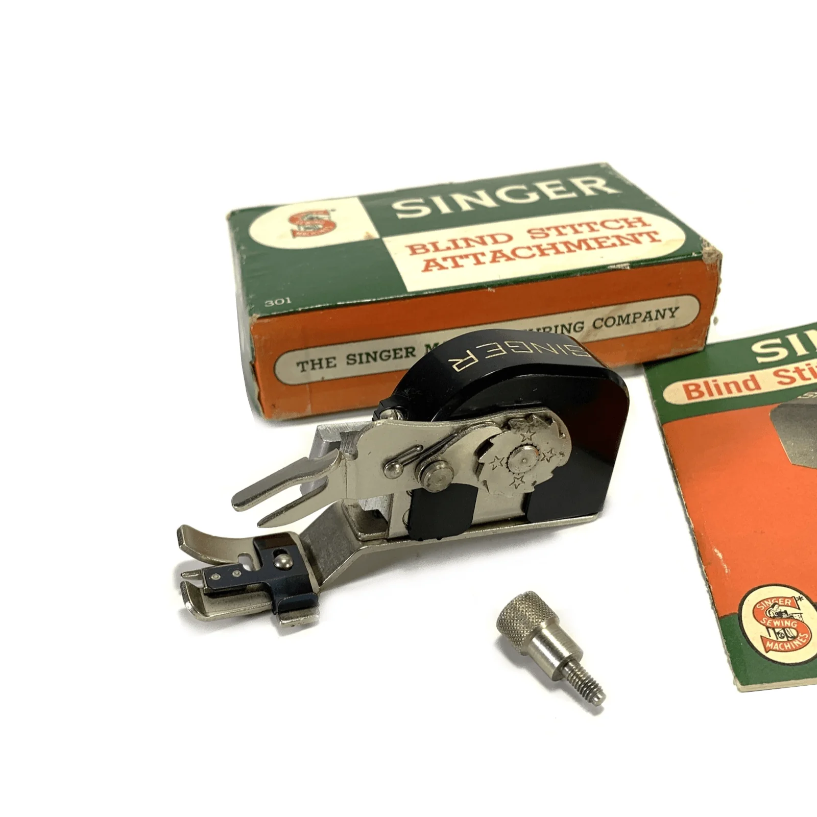 Singer 301 Sewing Machine Slant Shank Blind Stitch Attachment in Box Simanco 160742 - Image 2