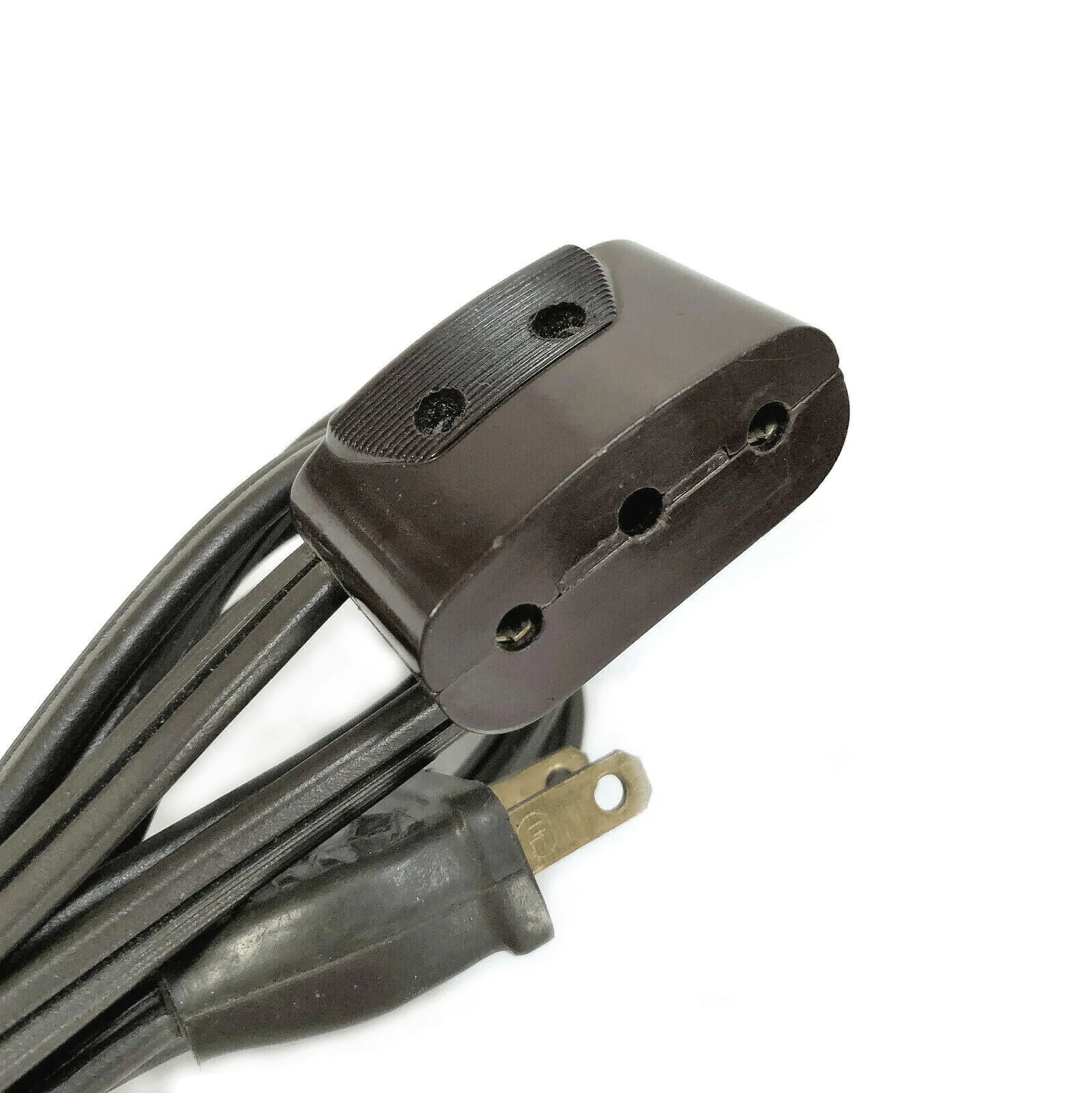 Singer 401 403 404 Sewing Machine Single Lead Power Cord w Brown Bakelite Plug Simanco - Image 2