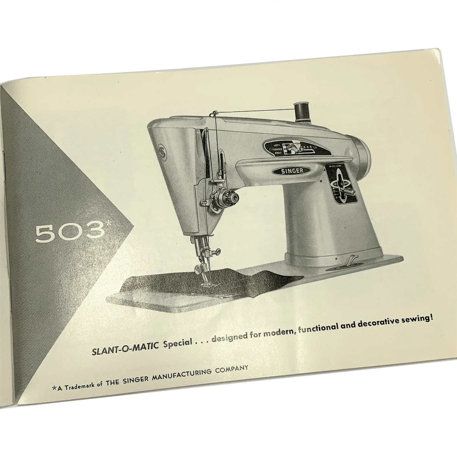 Singer 503 Slant-O-Matic Rocketeer Sewing Machine Instruction Manual Vintage Original 1961 - Image 2